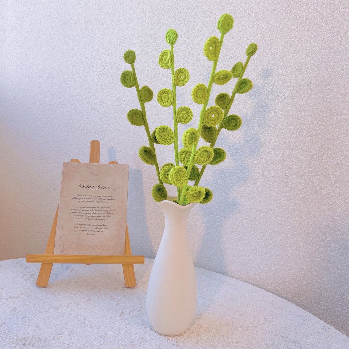 Crochet Green Leaves Collection - Common Green Leaf and Eucalyptus Stake