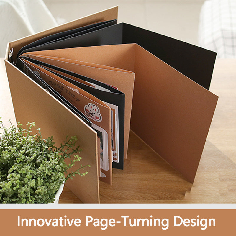 Handmade Interactive 3D Pop-Up Scenic Scrapbook Album - DIY Memory Book Kit with Gift Box, Photo Corners, Stickers & Craft Supplies - Christmas, Wedding, Anniversary, Birthday Keepsake