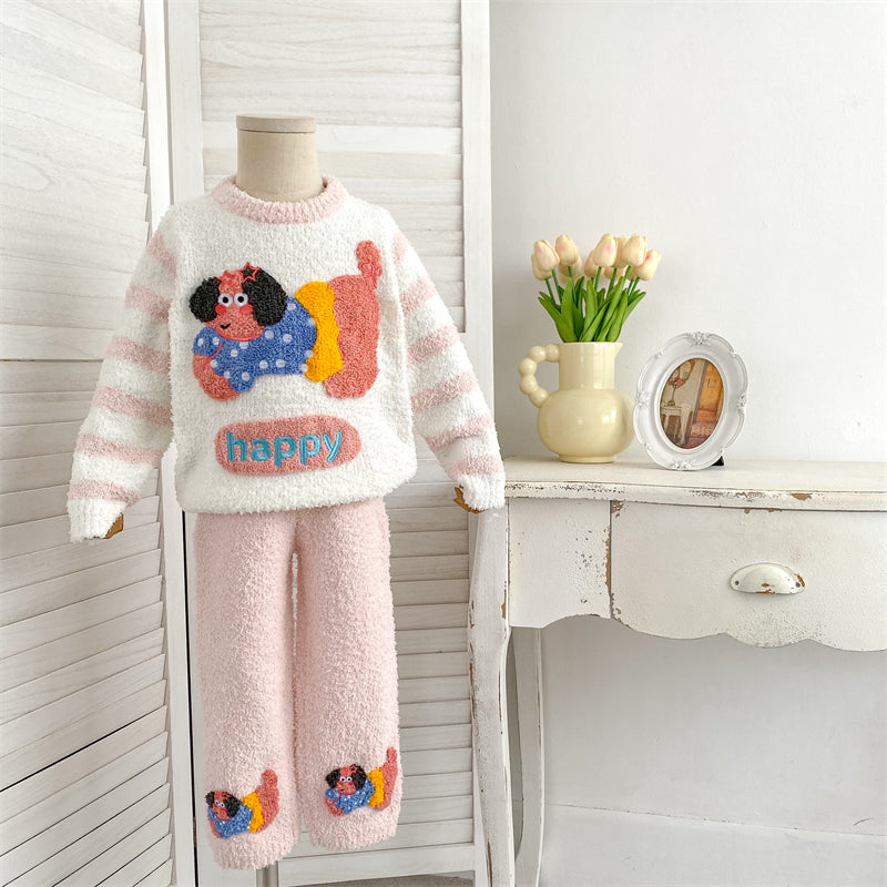 Softest Homemade Knit Pajama Set - Custom-Dyed Fade & Pill Resistant Yarn - Stretchable Comfort Fit - Cozy Warm Sleepwear for Women & Girls