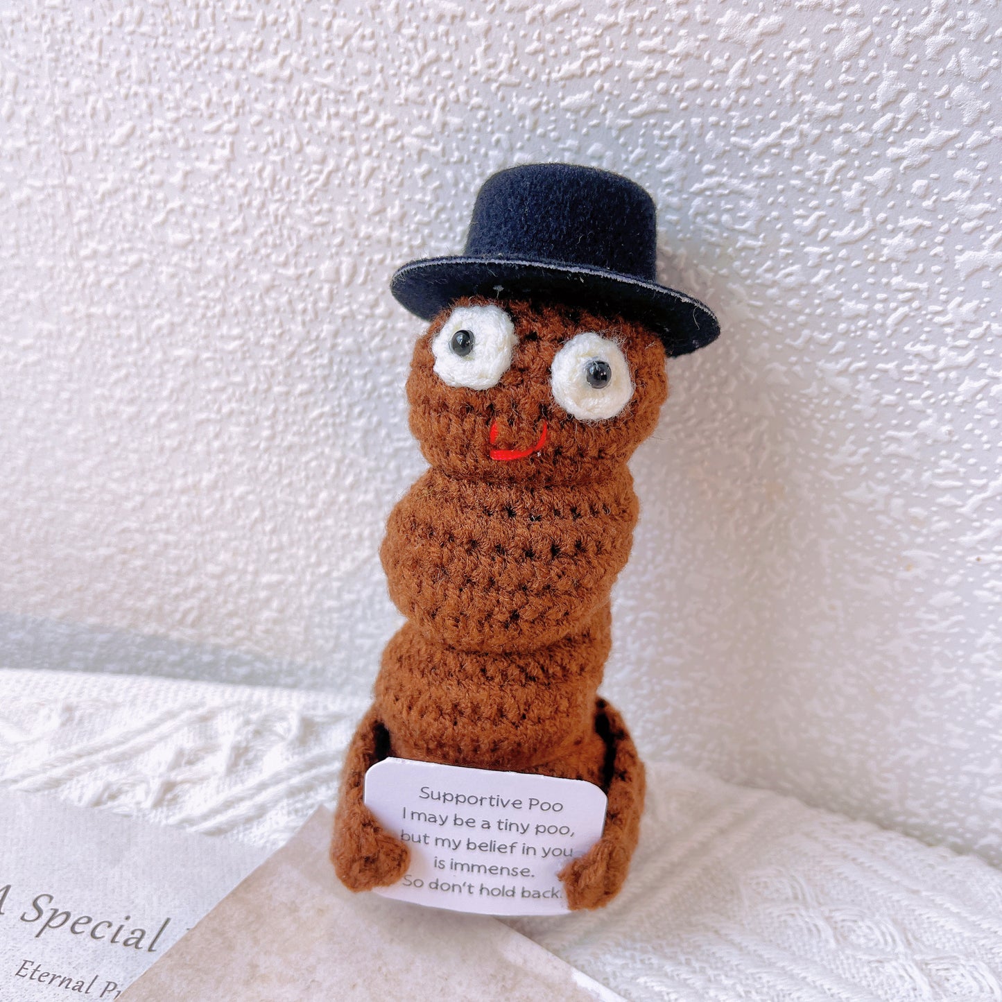 客製化文字鉤針編織情感支持小物 - 生日/病後康復/手術調養/紓壓禮物專用