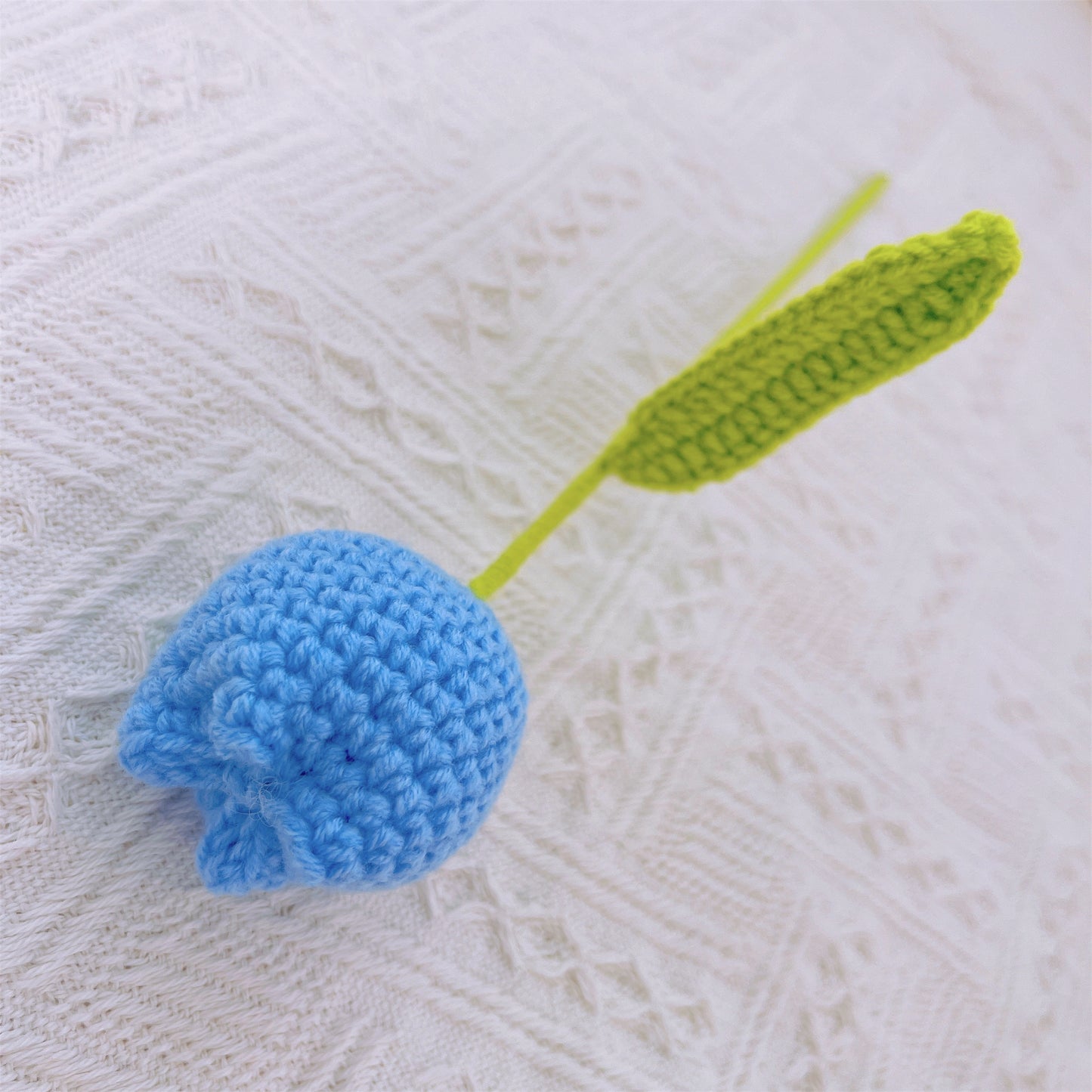 Hand-Crochet Dopamine Tulip Bouquet - Artificial Flowers Gift for Mother’s Day, Valentine’s, Wedding, Birthday