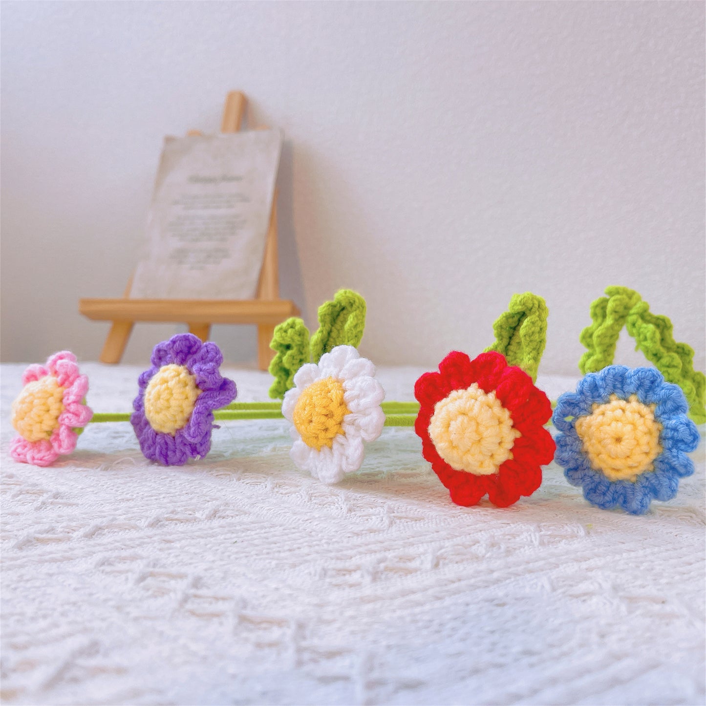 April Birth Month Blooms: Handcrafted Bouquet of 3 Daisies - Birthday Flower Celebrating Special Occasions