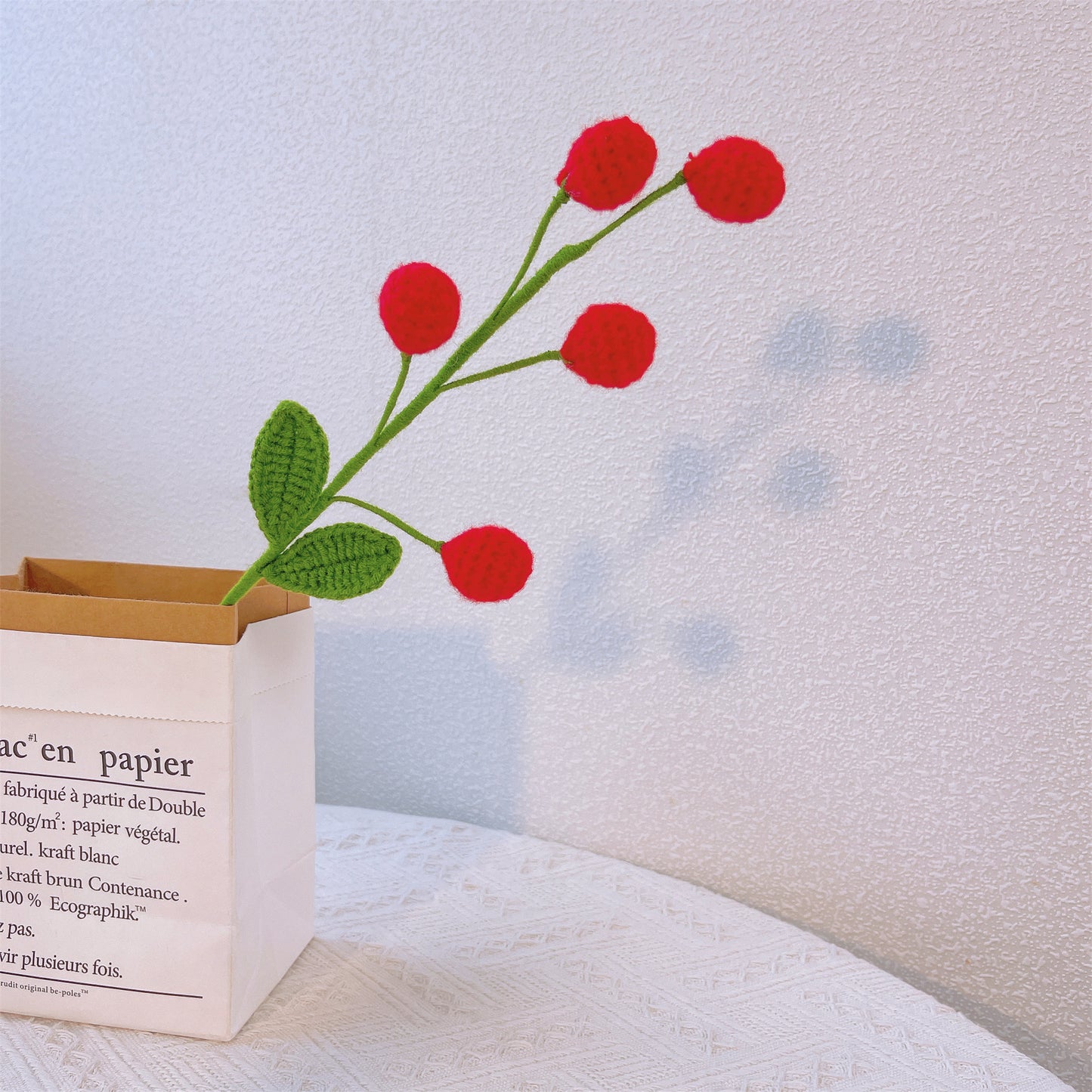 歡樂和諧鉤針花束|手工花藝禮盒|鈴蘭、郁金香、波斯菊三色繽紛|生日、婚禮、紀念日、追思禮物首選!