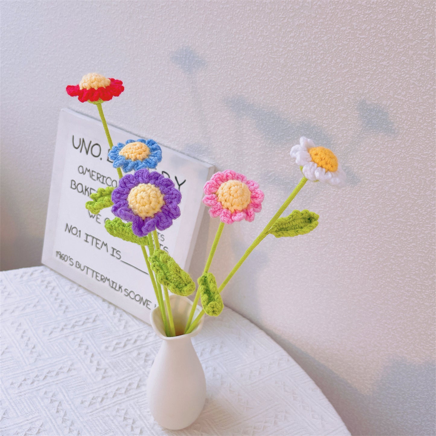 April Birth Month Blooms: Handcrafted Bouquet of 3 Daisies - Birthday Flower Celebrating Special Occasions