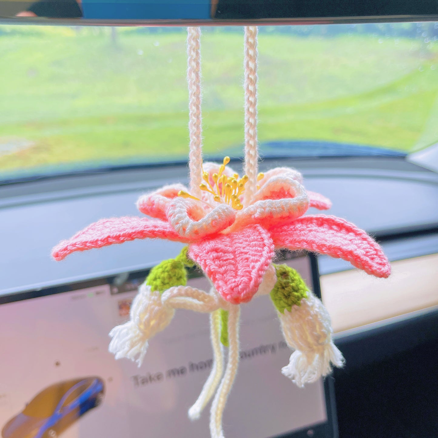 Colorado Blue Columbine Crochet Hanging Ornament