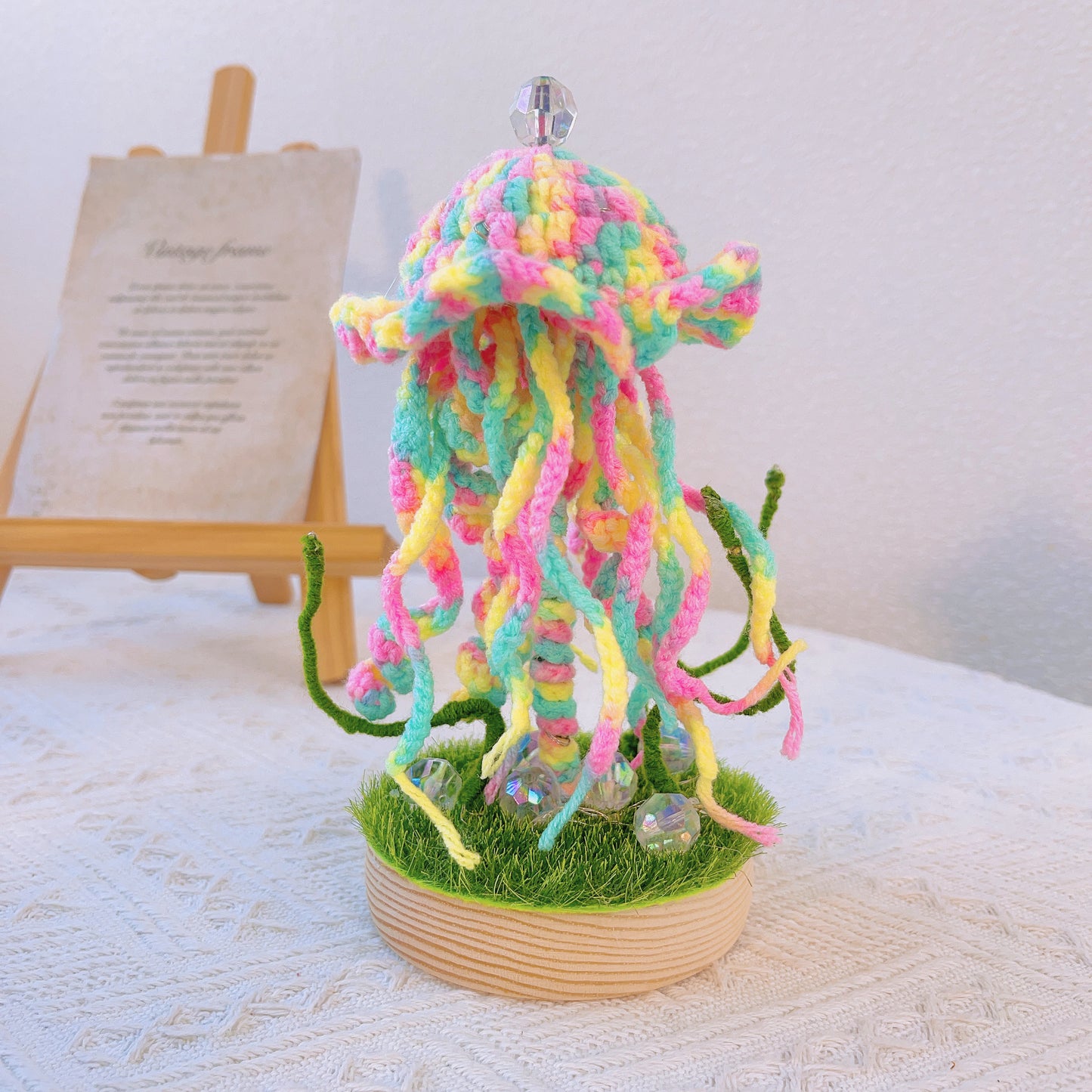 手工編織水母電池燈