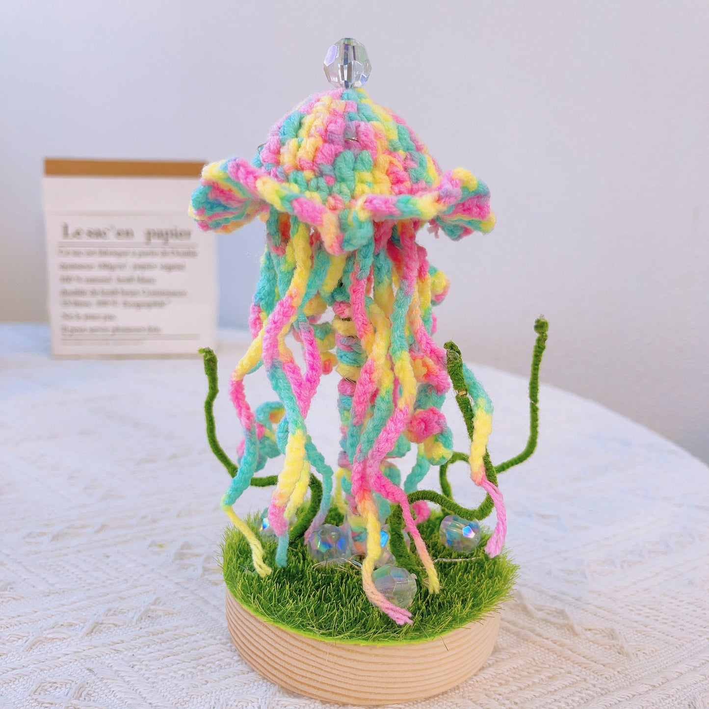 手工編織水母電池燈