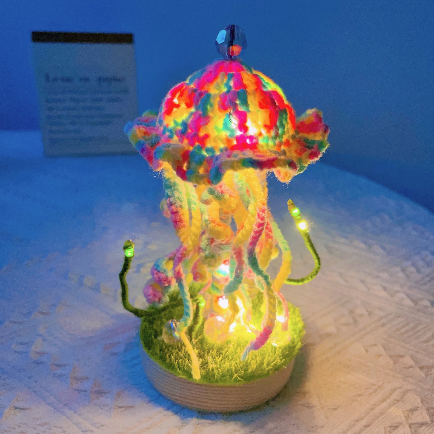 手工編織水母電池燈