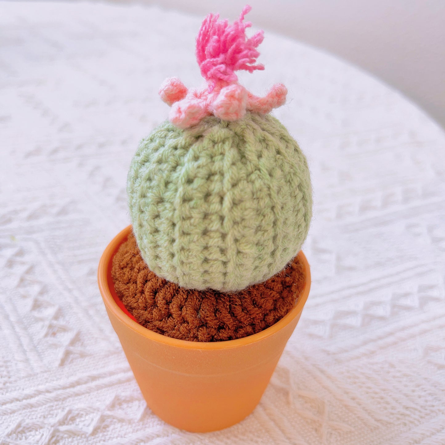 手鉤針織療癒馬鈴薯盆栽|多肉仙人掌腳踏車造型 - 獨特居家擺飾・生日禮物・辦公桌療癒小物