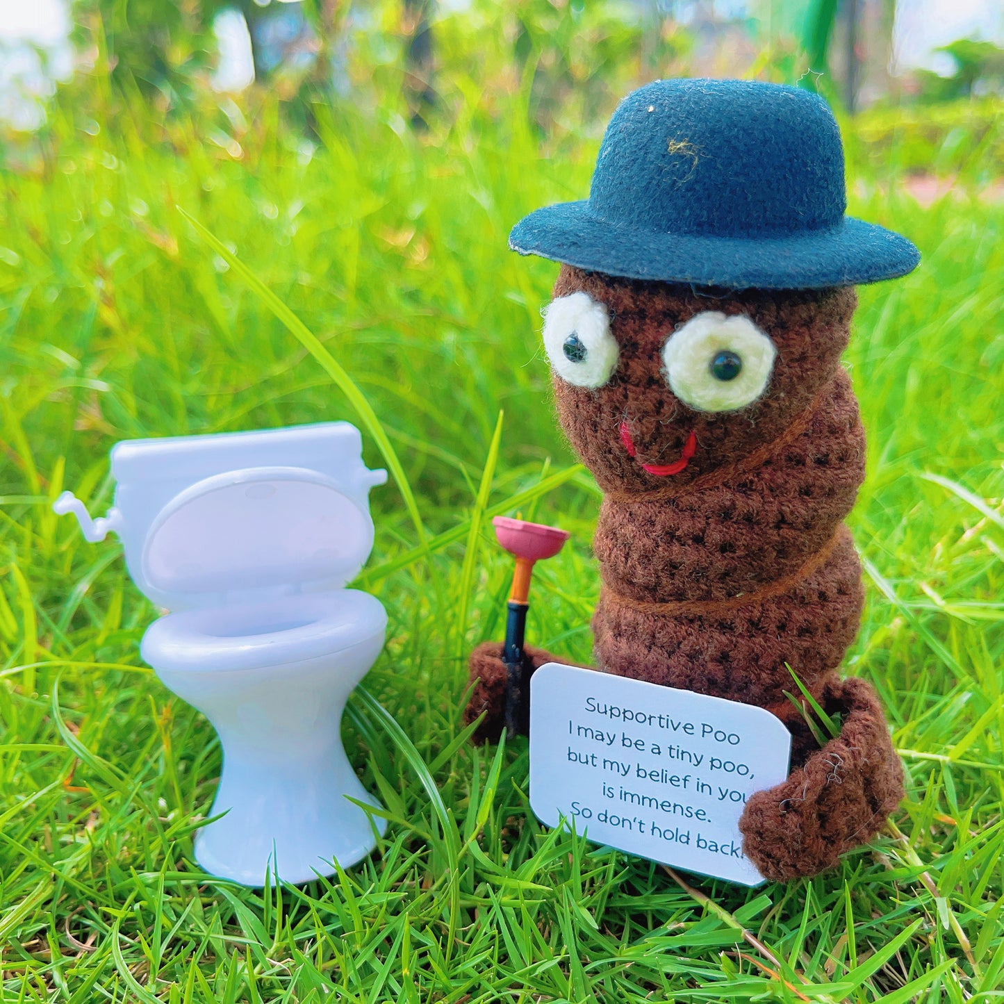 Handmade Custom Text Supportive Positive Bow Poo with Personalized Text Available Over the Hill Nurse Toilet Plumbers Gag Gift Do your Shit