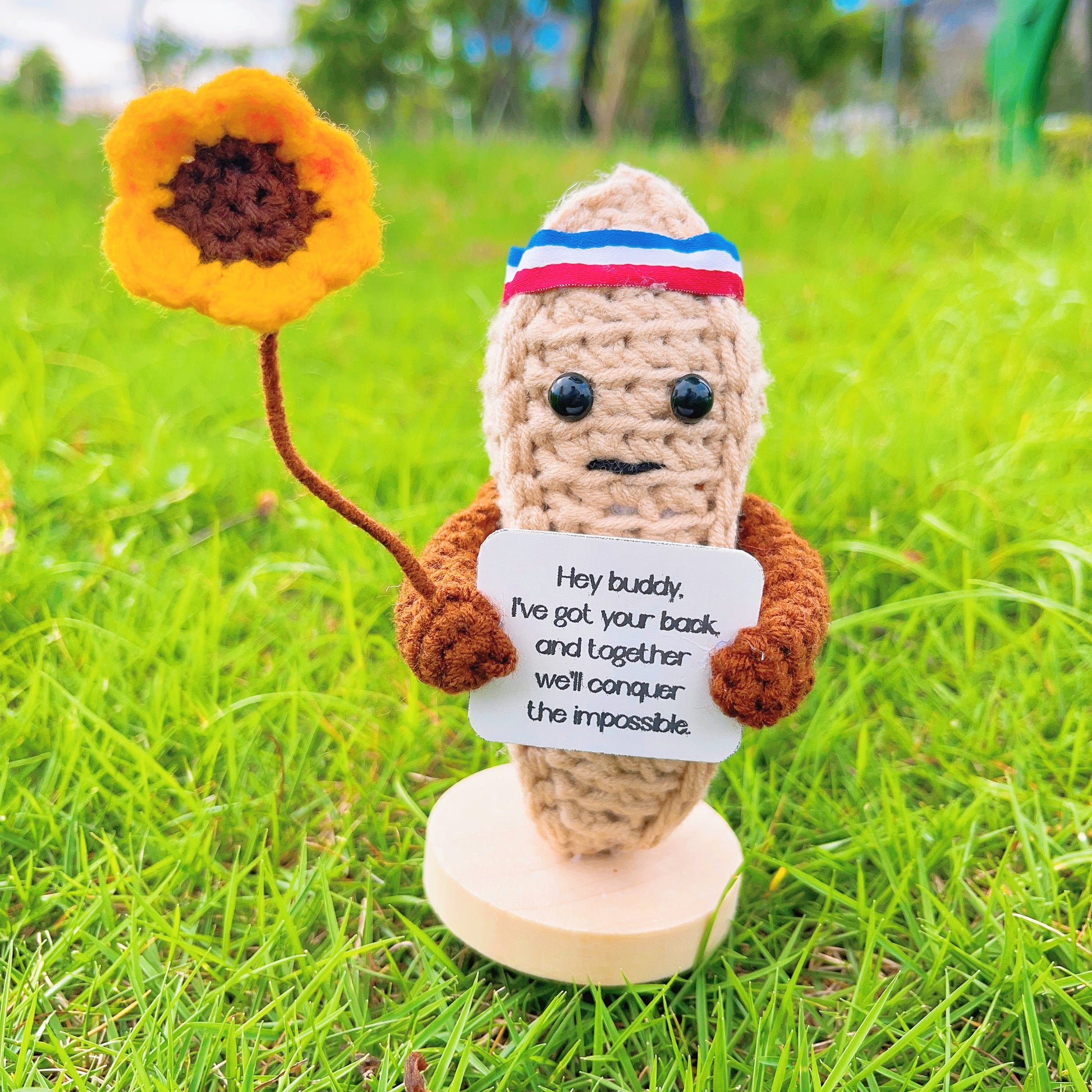 Pickle and Peanut Positive Support Friendship Crochet Set, Bromance, Baby Stroller, I Got You, Cowoker