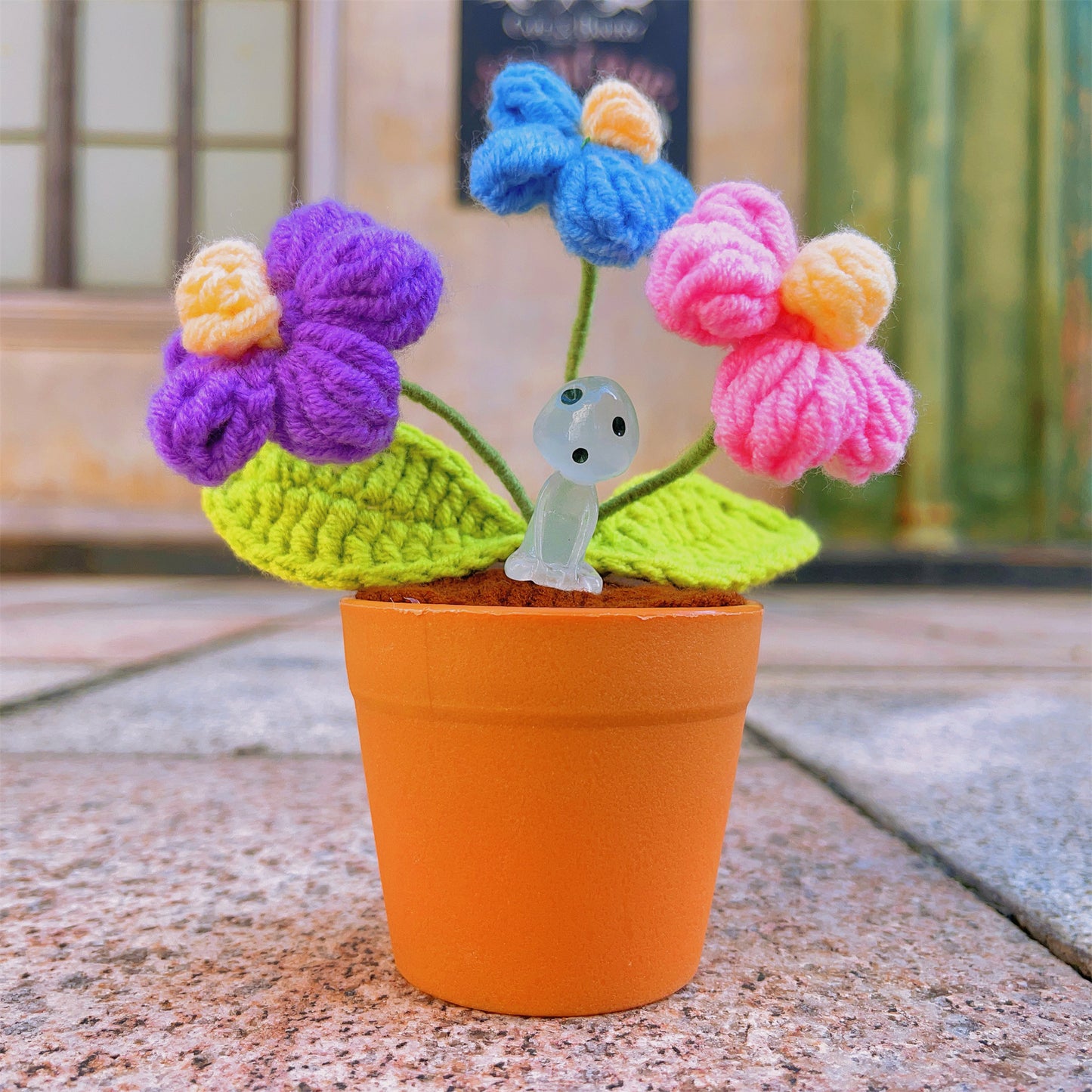 手工絎鉤泡芙盆栽植物 - 逼真仿真糕點 - 獨特家居裝飾 - 美食愛好者之選 - 手工精製 - 廁所裝飾藝術 - 絕佳婚禮禮物