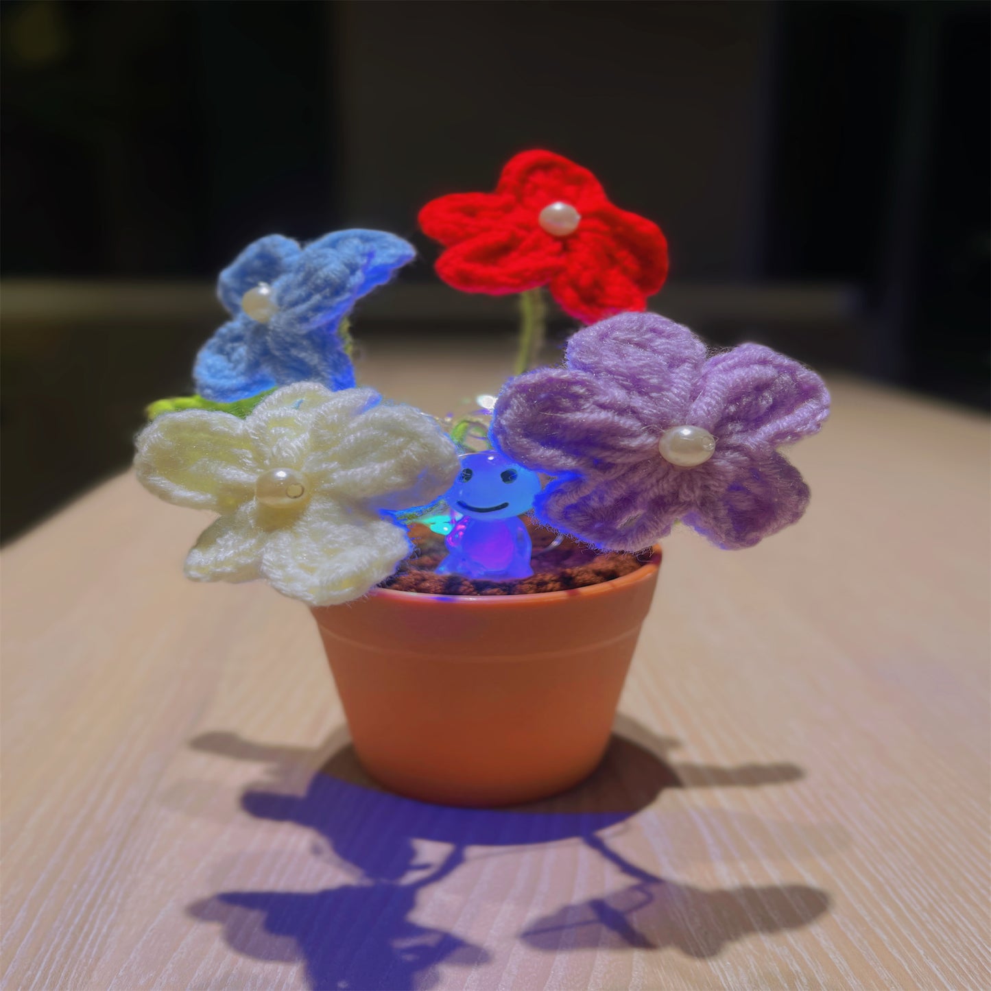 Handmade Crochet Forget-Me-Not Plant - Realistic Faux Flower - Unique Home Decor - Plant Lovers - Handcrafted - Unique Wedding Gift