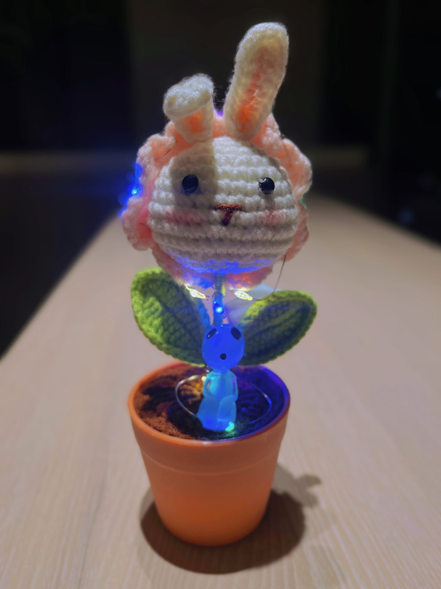 Handmade Crochet Bunny Head Plant - Cute Animal Planter - Adorable Home Decor - Perfect Gift for Kids and Animal Lovers - Handcrafted