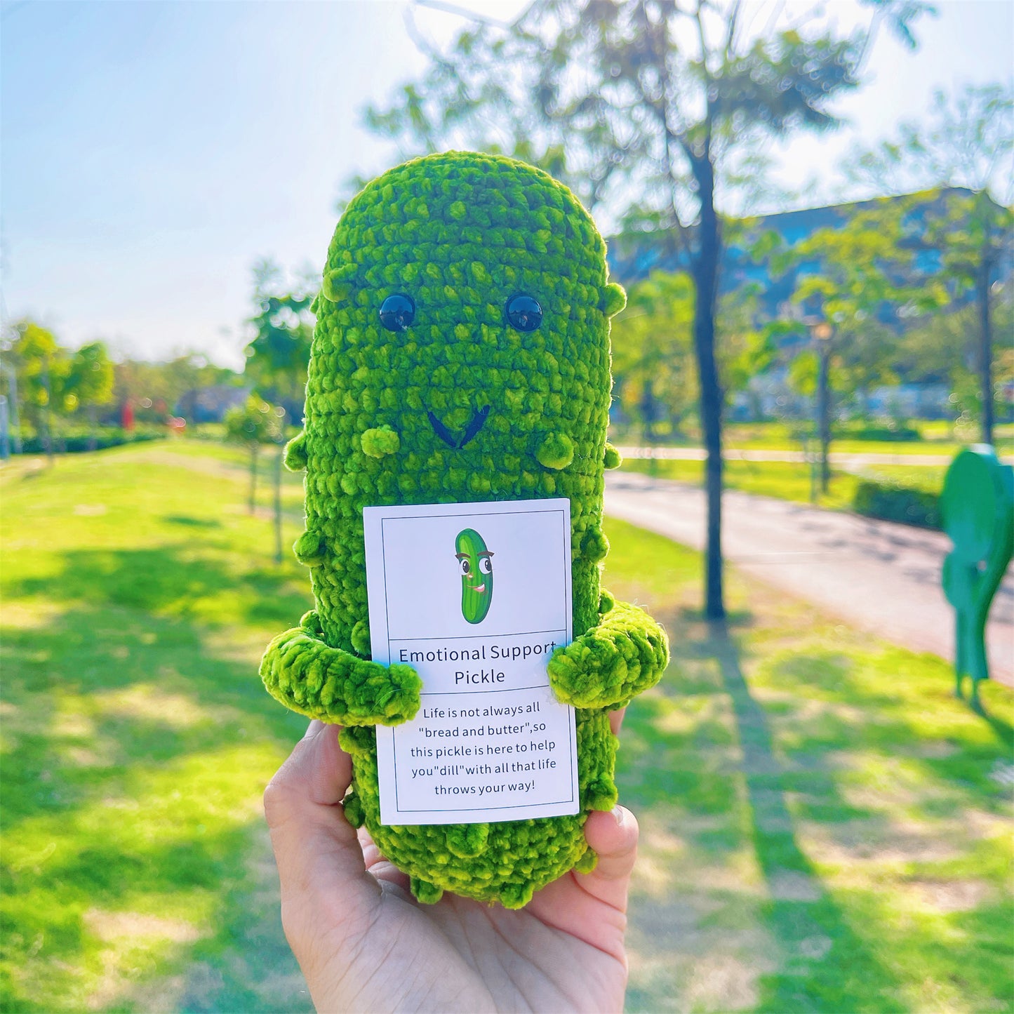 居家裝飾正向情感支持毛絨玩偶(可客製/訂製專屬文字)——禪意石正能量石小黃瓜 舒壓解憂 堅持奮進 康復好禮