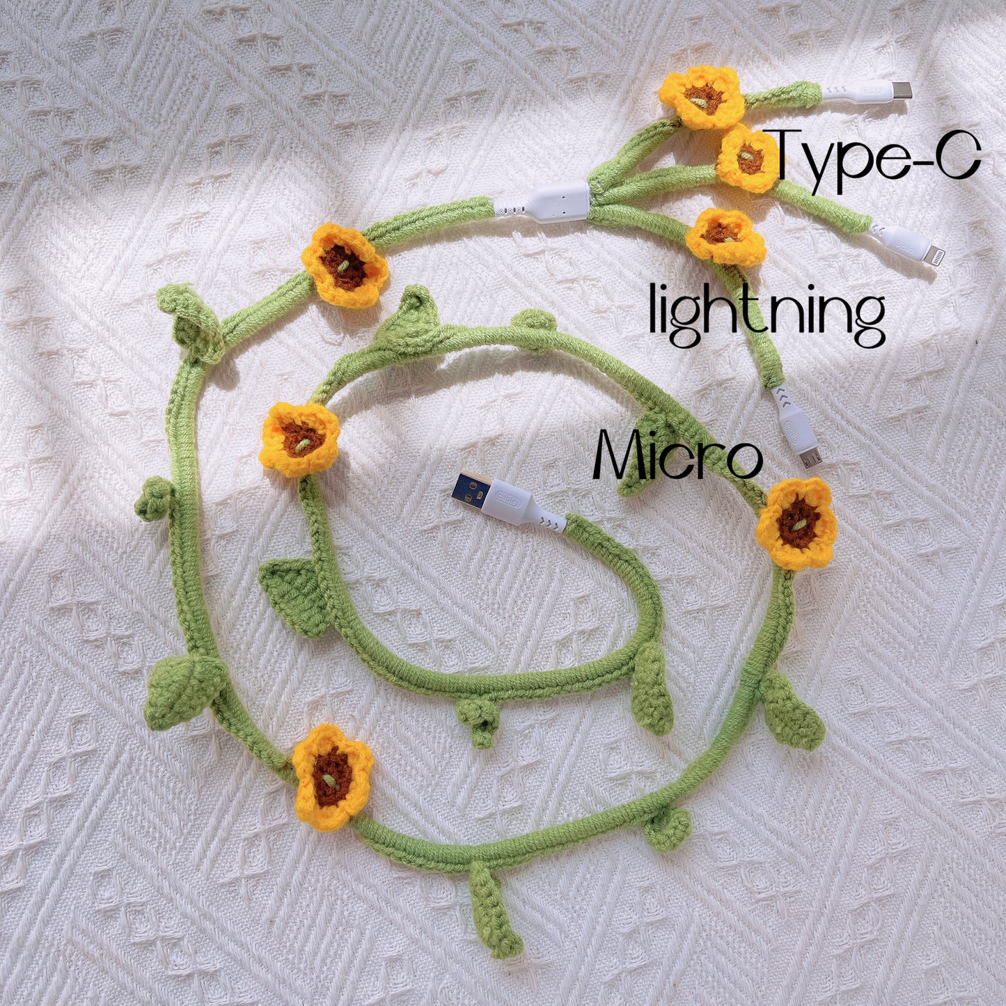 向日葵電源:手鉤快速充電USB iPhone電纜,充電速度快