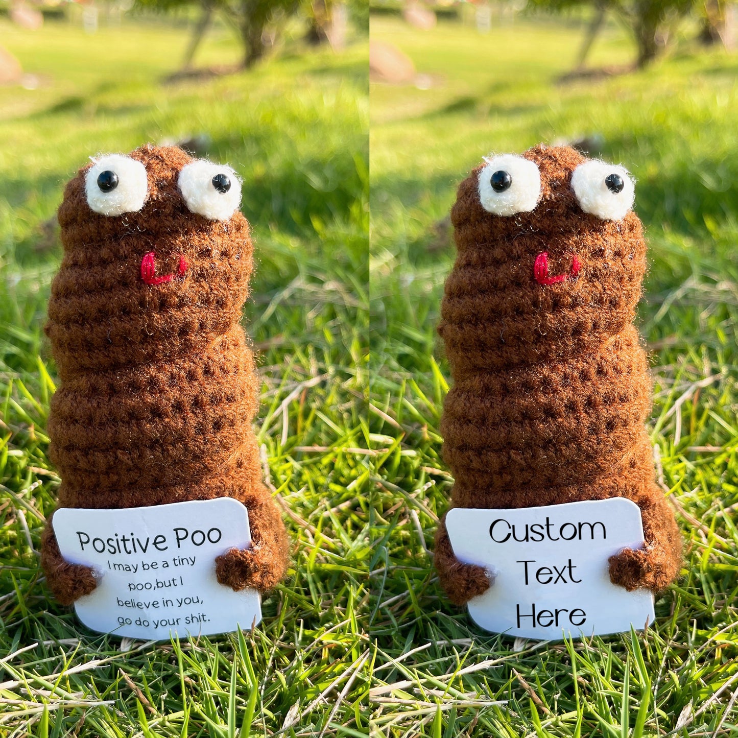 專為社工打造的支援正能量便便玩偶禮物——可客製化文字,適合護士解壓、社工月搞笑玩具