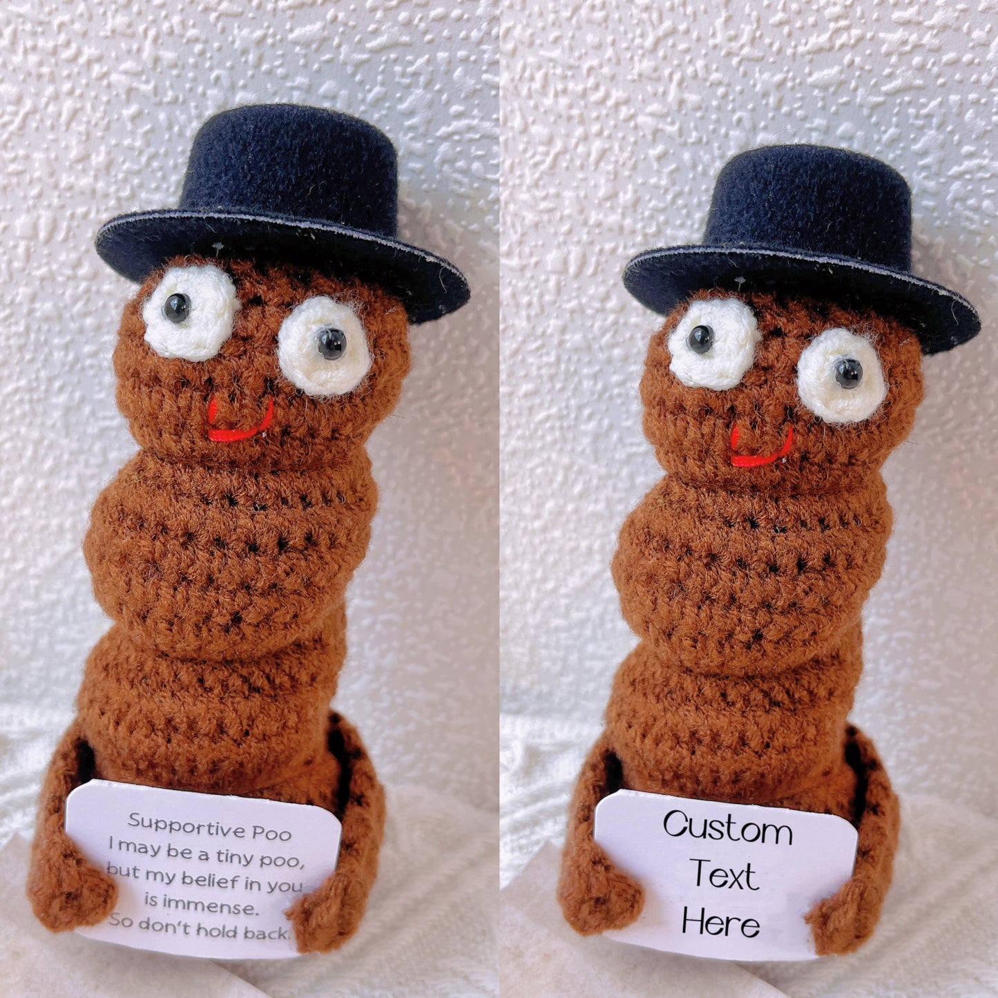 專為社工打造的支援正能量便便玩偶禮物——可客製化文字,適合護士解壓、社工月搞笑玩具
