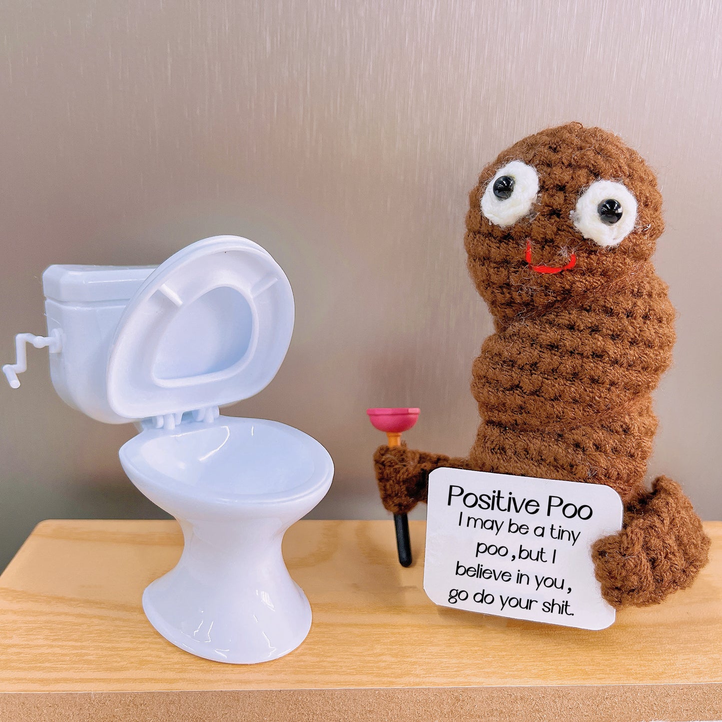 專為社工打造的支援正能量便便玩偶禮物——可客製化文字,適合護士解壓、社工月搞笑玩具