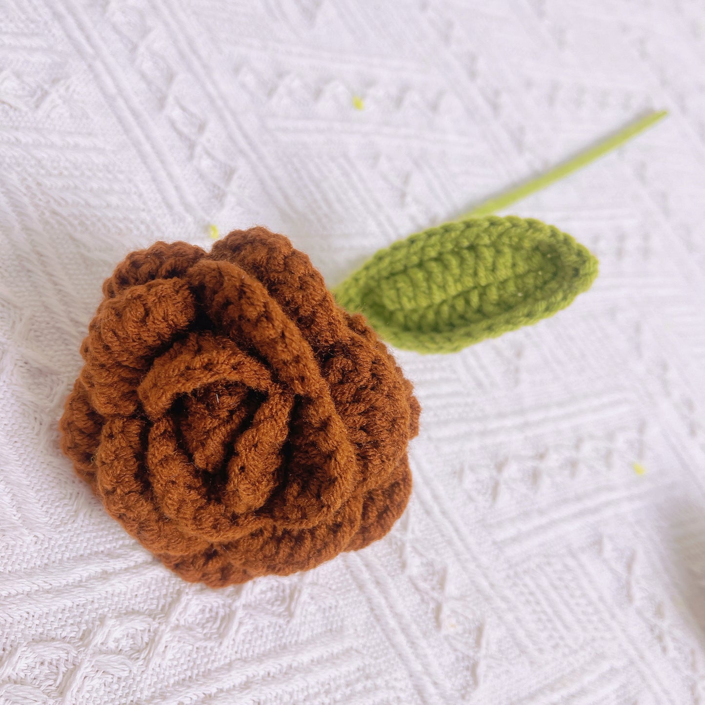 手工復古風格縫合永恆優雅鉤織花束 - 玫瑰、勿忘我,適用婚禮、週年紀念