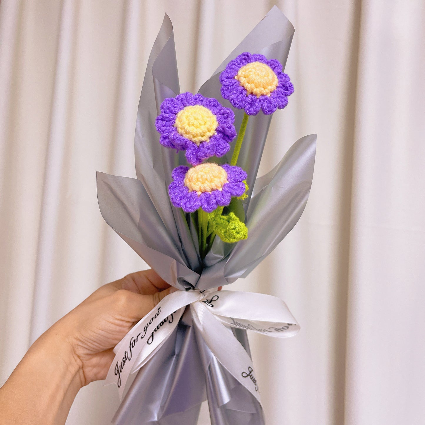 April Birth Month Blooms: Handcrafted Bouquet of 3 Daisies - Birthday Flower Celebrating Special Occasions