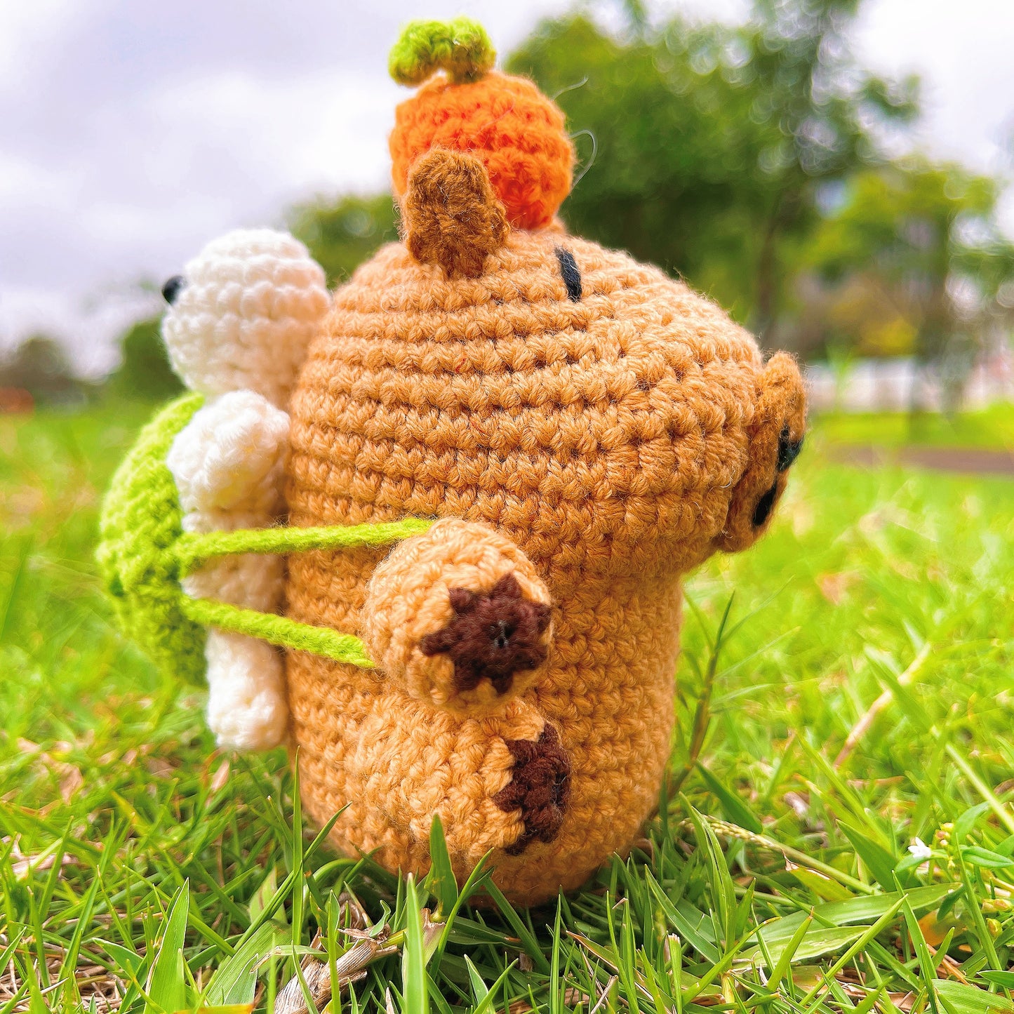 Jornada Serena da Capivara com Amigo Tartaruga "Contigo nas Costas" - Figura Decorativa Única para Melhor Amigo, Presente para Casa, Escritório ou Decoração de Festas