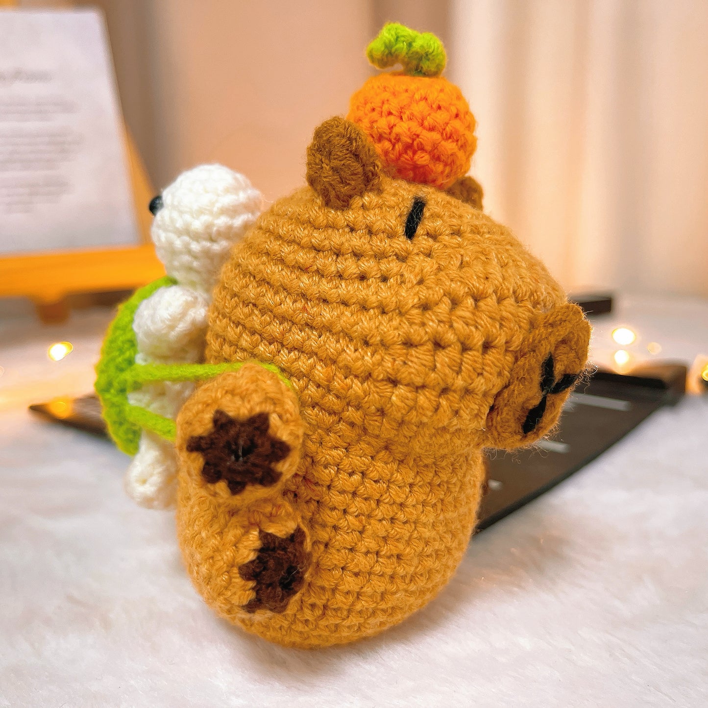 Jornada Serena da Capivara com Amigo Tartaruga "Contigo nas Costas" - Figura Decorativa Única para Melhor Amigo, Presente para Casa, Escritório ou Decoração de Festas