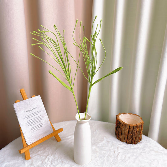 「環保手工鉤針編織 狼尾草花束——無花粉、抗過敏,綠意盎然的家居與活動裝飾——春日擺飾、婚禮佈置及環保禮品的理想之選