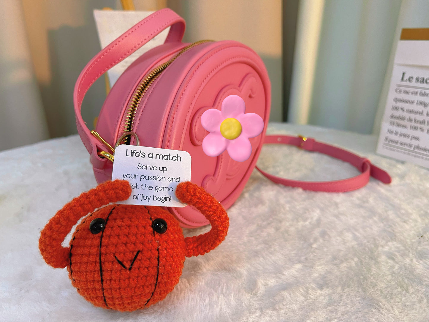 手工鉤針運動球類鑰匙圈——籃球、棒球、美式足球、網球 - 可客製化祝福語的禮物 - 專為運動愛好者、生日、節日及特殊場合打造