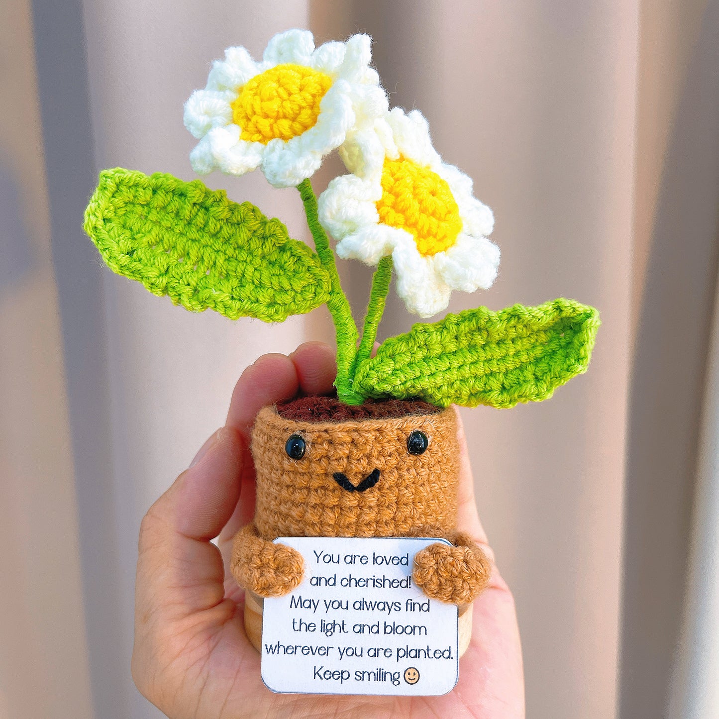 April Birth Month Blooms: Handcrafted Bouquet of 3 Daisies - Birthday Flower Celebrating Special Occasions