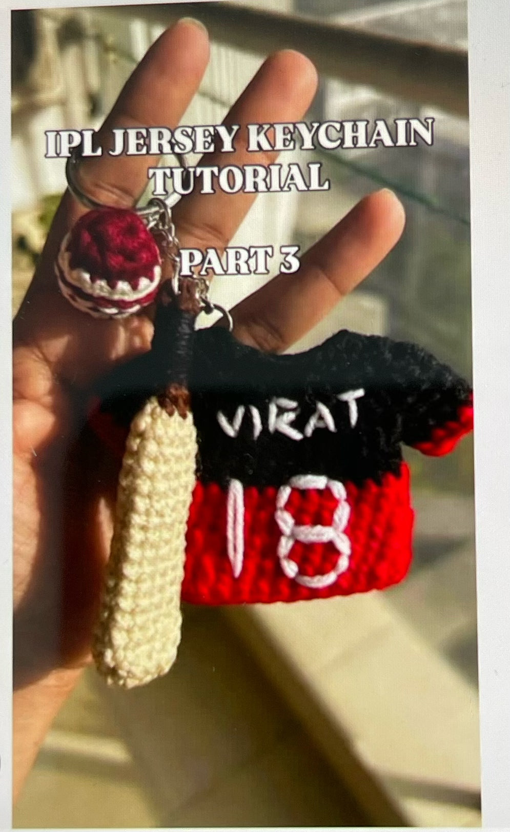 Custom crochet keychain