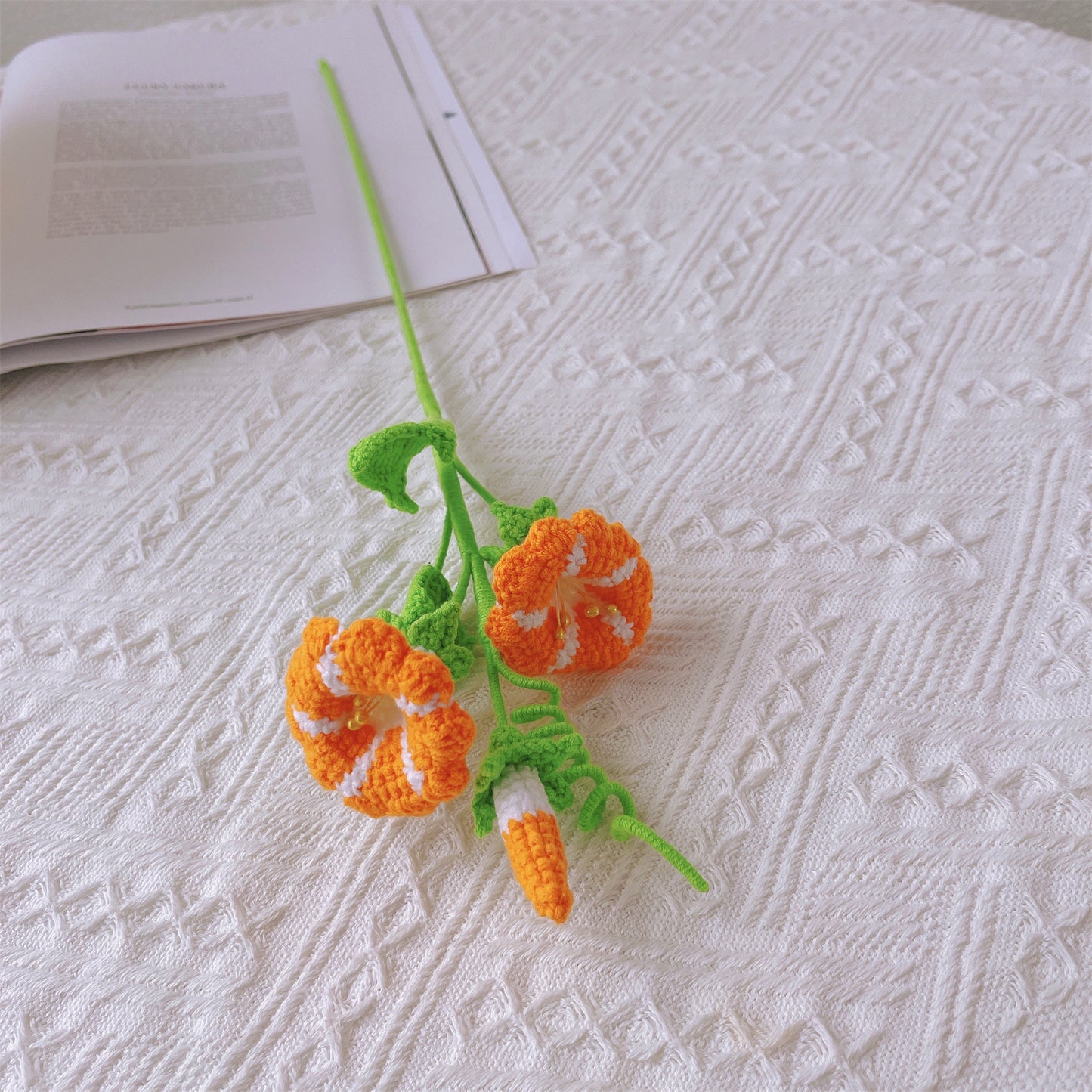 Hand Crochet Ready-to-Vase Floral Bouquet - Hypoallergenic Artificial Protea, Ranunculus, Tulip, Poppy, Rose Arrangement - Spring Home Decor, Wedding Gift, Anniversary, Mother’s Day
