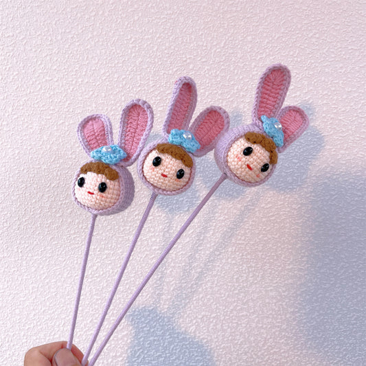 紫艷佳人:手工鉤針紫色淑女花插,打造獨特花園裝飾