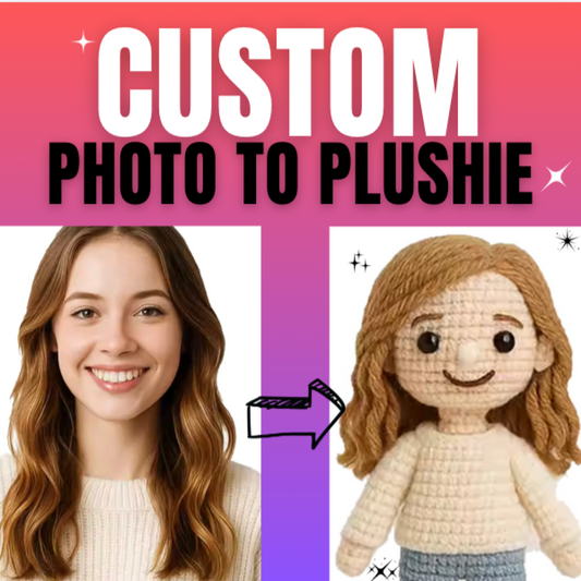 客製化手工鉤織娃娃(28cm)|專屬訂製男孩、女孩、寵物、畢業、情侶、婚禮娃娃|獨特紀念禮物:生日、週年、畢業、情人節