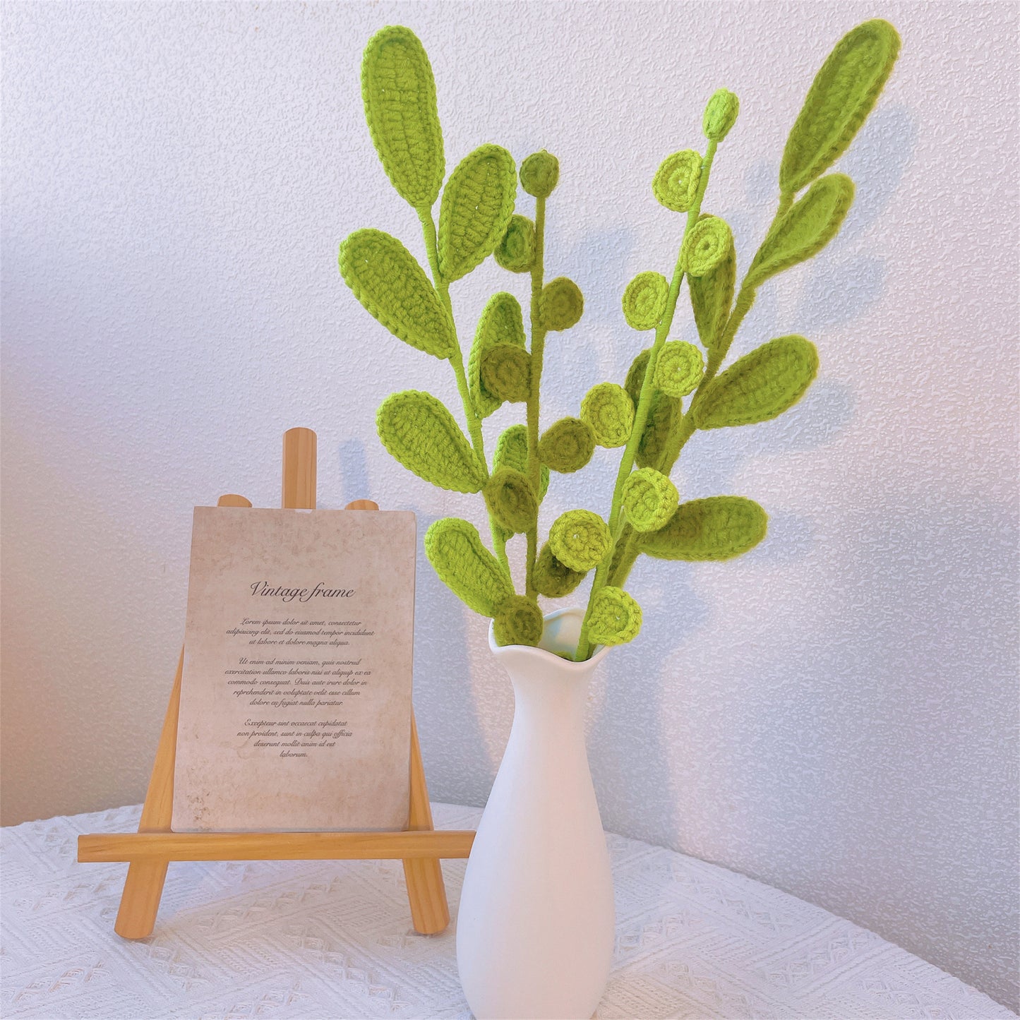 Crochet Green Leaves Collection - Common Green Leaf and Eucalyptus Stake