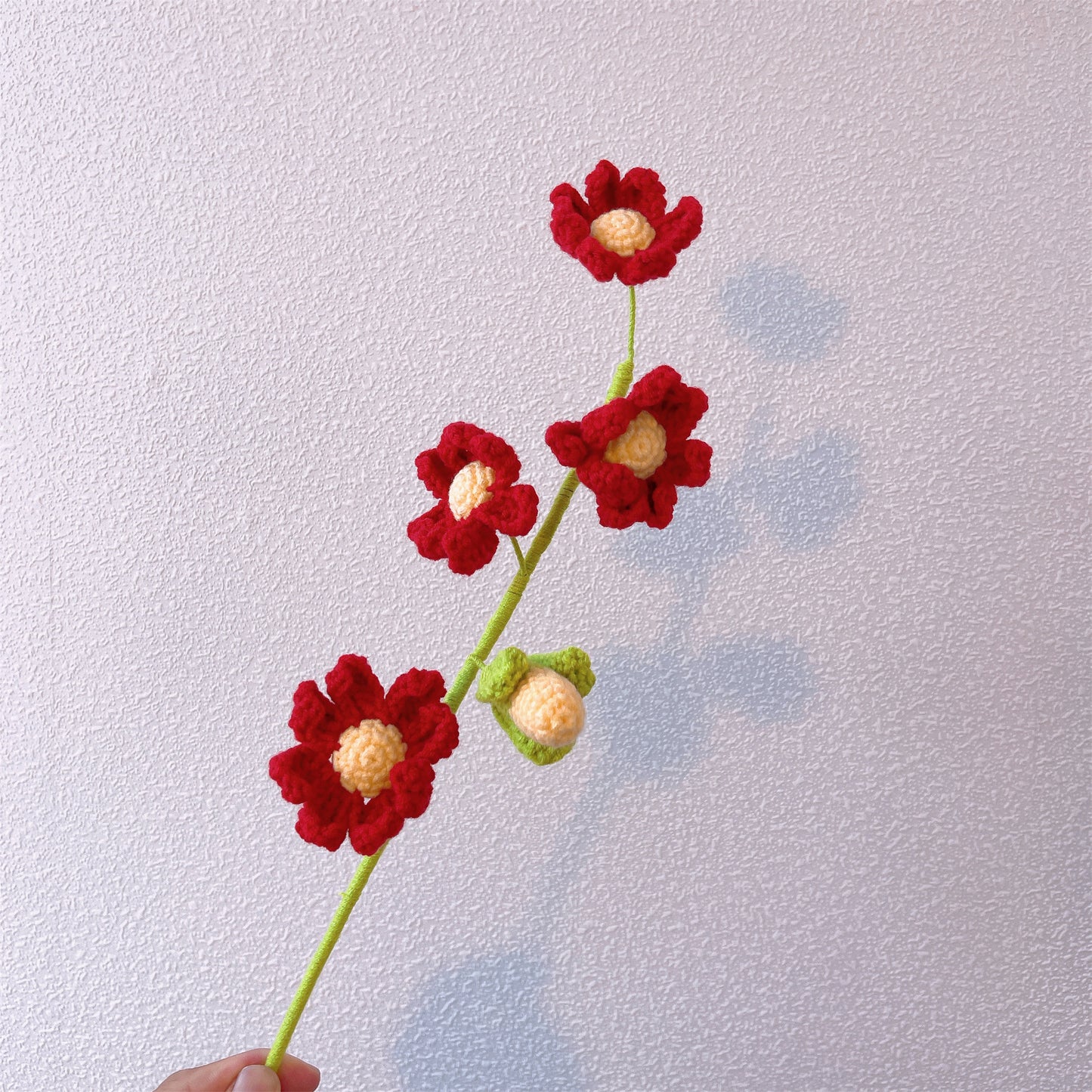 11月誕生花 キクブーケ|手編み 手作りかぎ針編み 毛糸 造花 花束 単茎アレンジ|上品なラッピング付き 誕生日・七五三・新たな門出の贈り物 フラワーギフト 花粉症対策・アレルギー対応