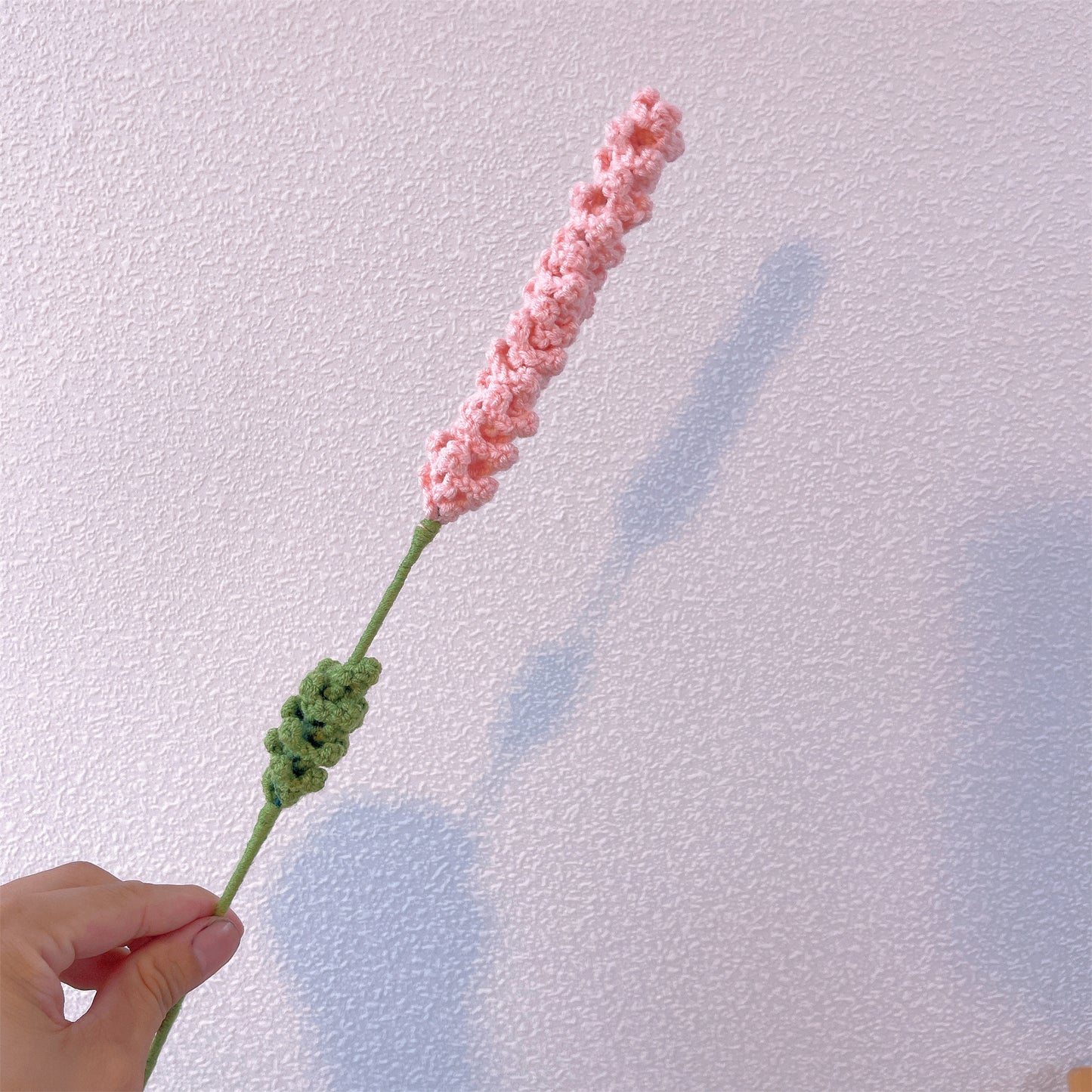 Lavender Serenity: Handcrafted Crochet Lavender Flower Stake for a Calming Garden Decor