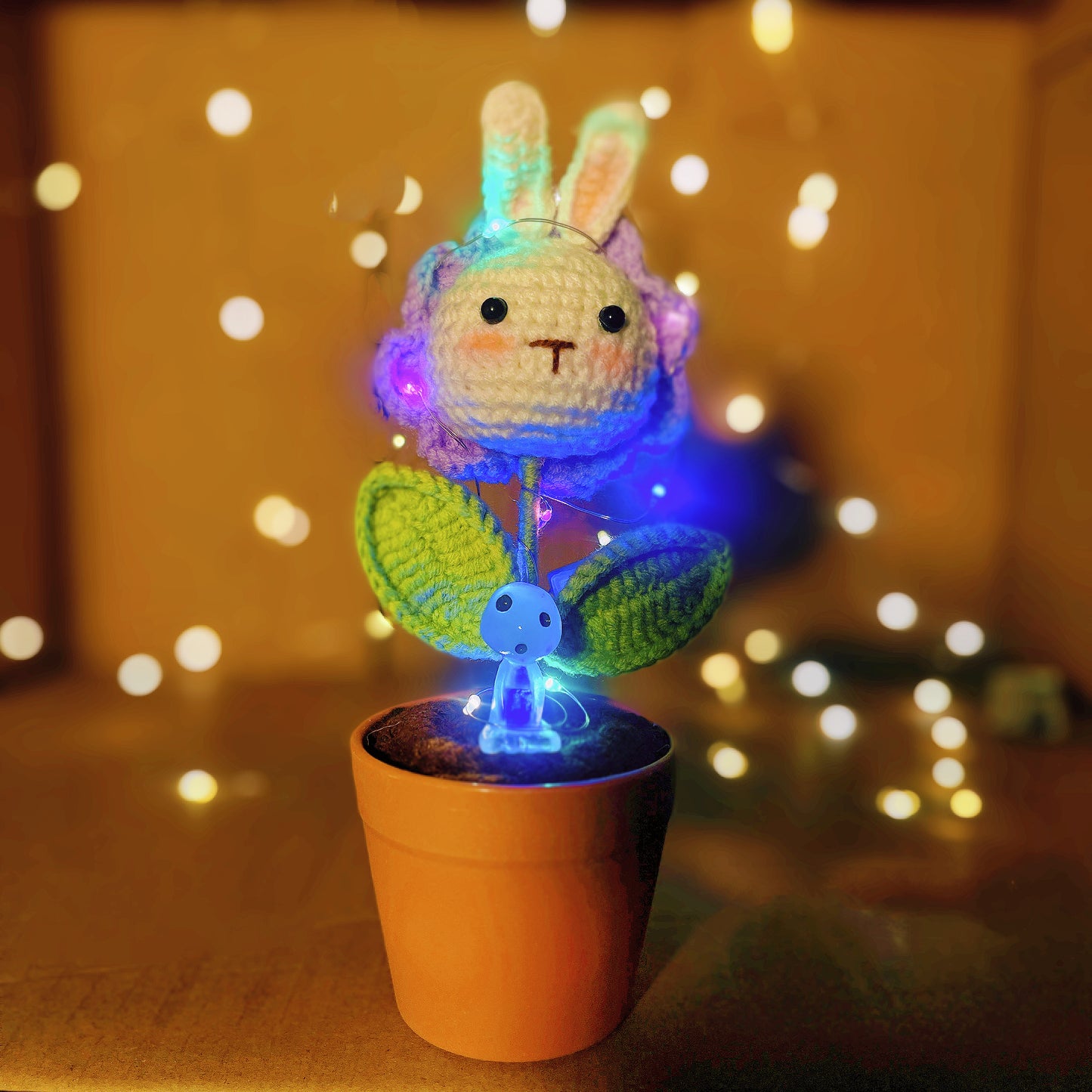 Handmade Crochet Bunny Head Plant - Cute Animal Planter - Adorable Home Decor - Perfect Gift for Kids and Animal Lovers - Handcrafted