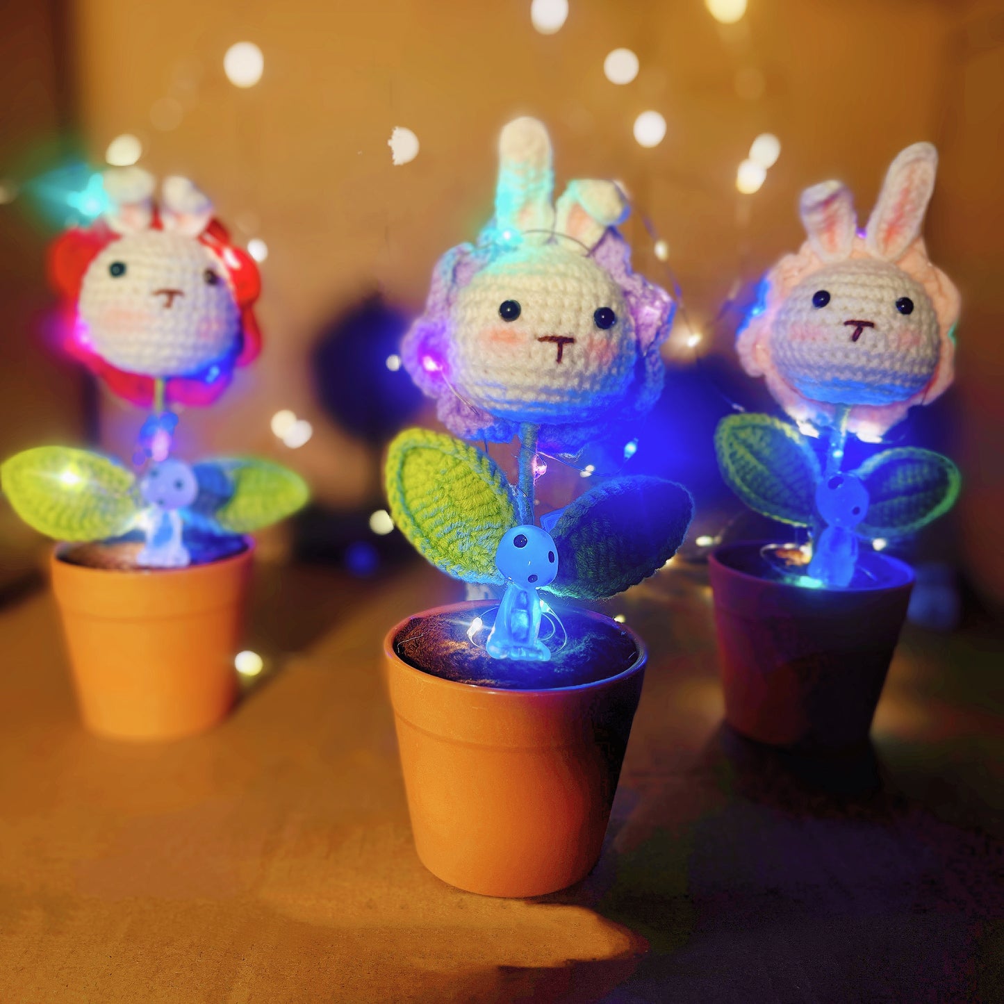 Handmade Crochet Bunny Head Plant - Cute Animal Planter - Adorable Home Decor - Perfect Gift for Kids and Animal Lovers - Handcrafted