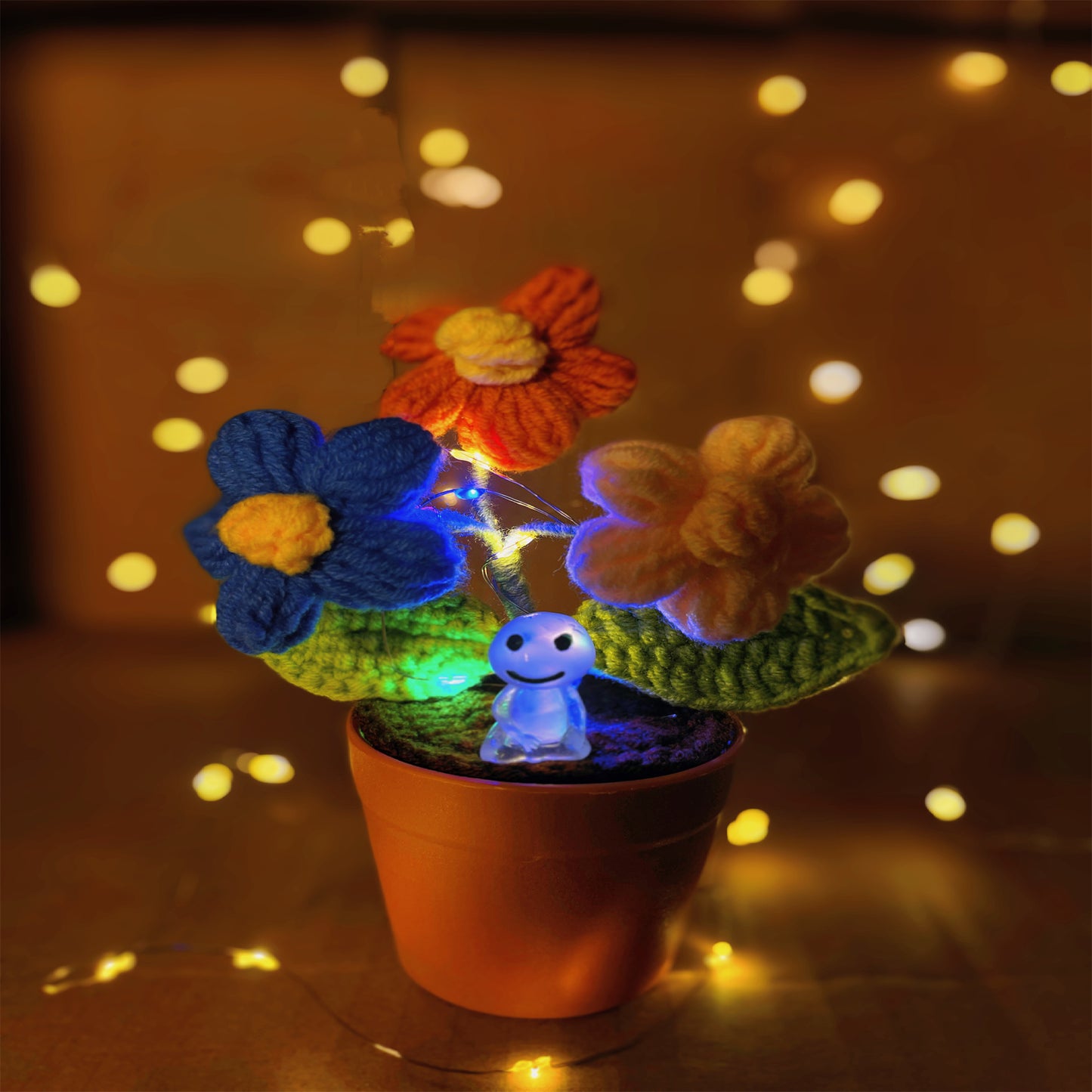 手工絎鉤泡芙盆栽植物 - 逼真仿真糕點 - 獨特家居裝飾 - 美食愛好者之選 - 手工精製 - 廁所裝飾藝術 - 絕佳婚禮禮物