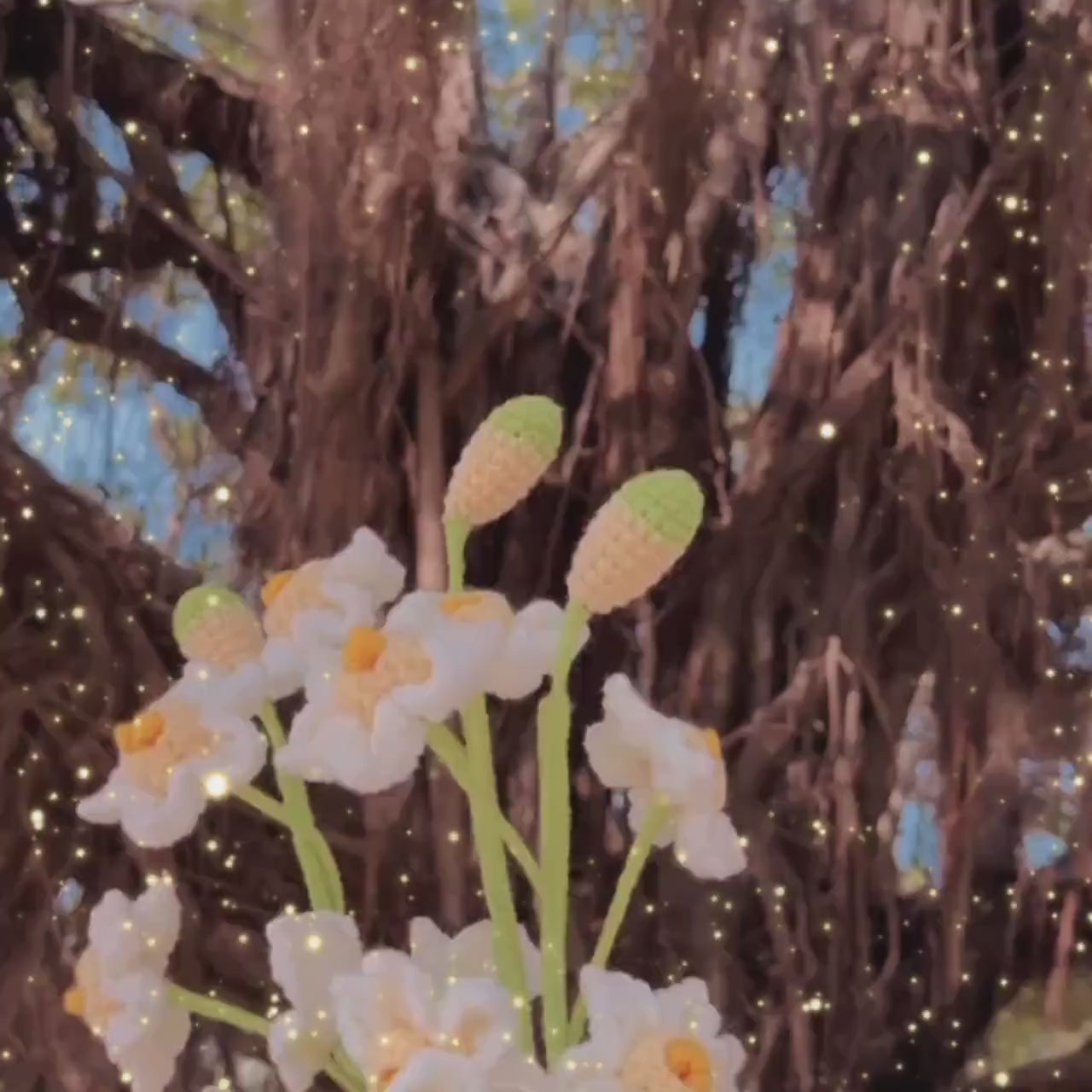 Autumn Bounty Collection - Handmade Crochet Stakes for Fall Decor, Bouquets, and Plant Markers, Bouquet Flower Accessories, Harvest Festival