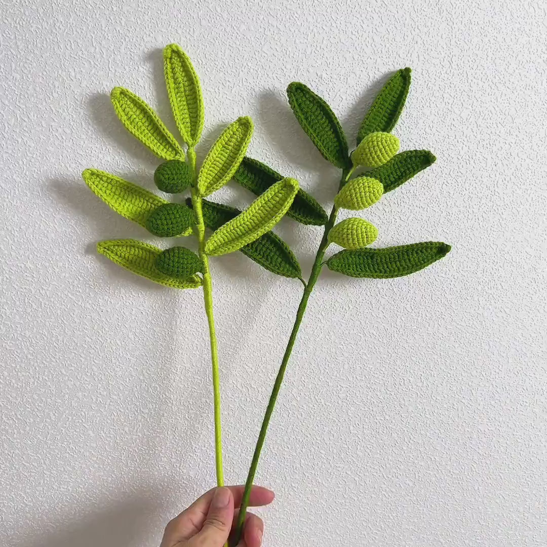 Green Leaves Collection: Crochet Stakes for a Touch of Nature in Your Home Decor - Add a touch of greenery, Essence Fall Decoration
