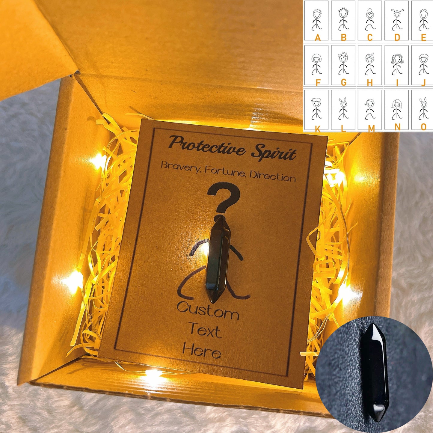 客製化頭像水晶祝福小夥伴 - 6句正向肯定語)任選,15款頭像可供挑選,個人化靈性禮物,象徵親情、智慧、療癒的紫水晶,以及帶來幸運能量的護身符