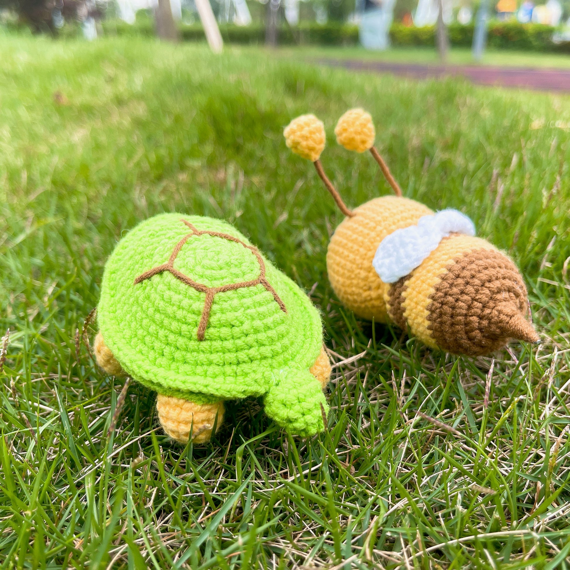 Buzzy the Turtle - Crochet Amigurumi Bee in Shell Plushie, Whimsical Gift, Collectible, Creative Toy, Handmade Toys, Inspirational Gifts
