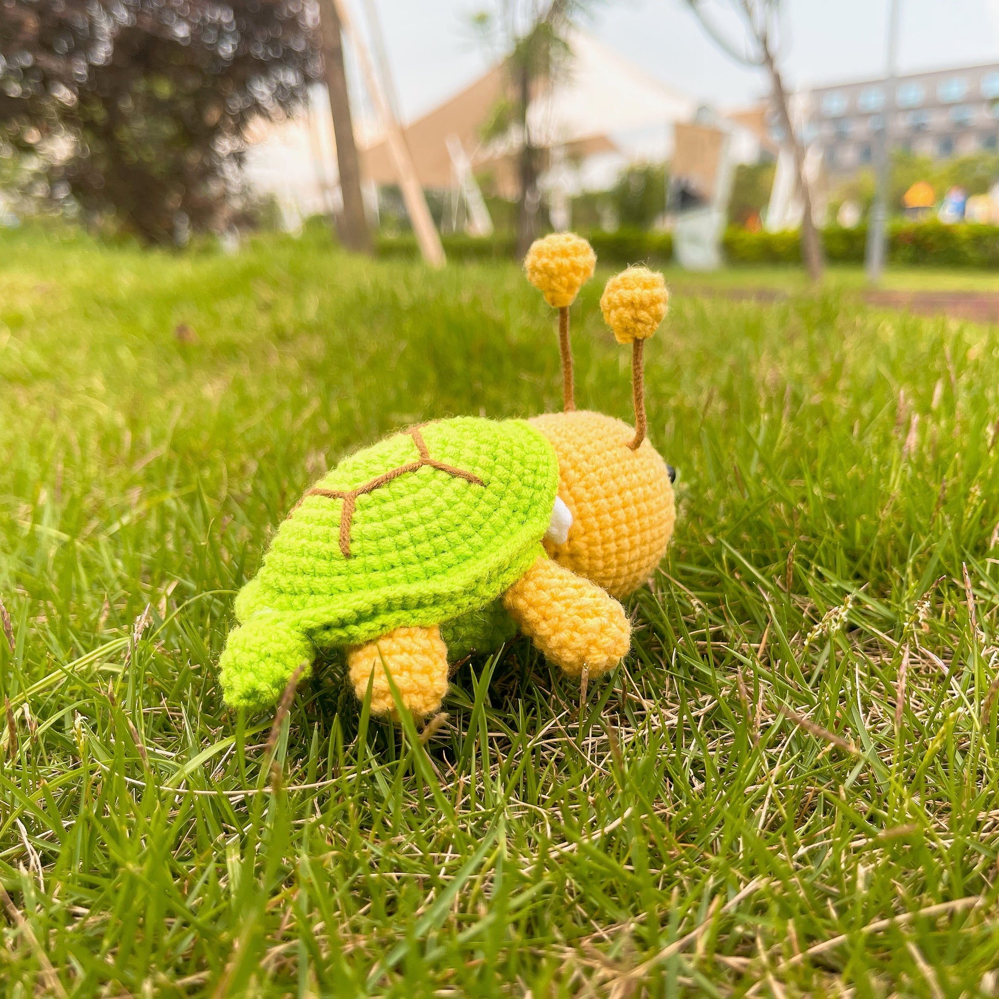 Buzzy the Turtle - Crochet Amigurumi Bee in Shell Plushie, Whimsical Gift, Collectible, Creative Toy, Handmade Toys, Inspirational Gifts