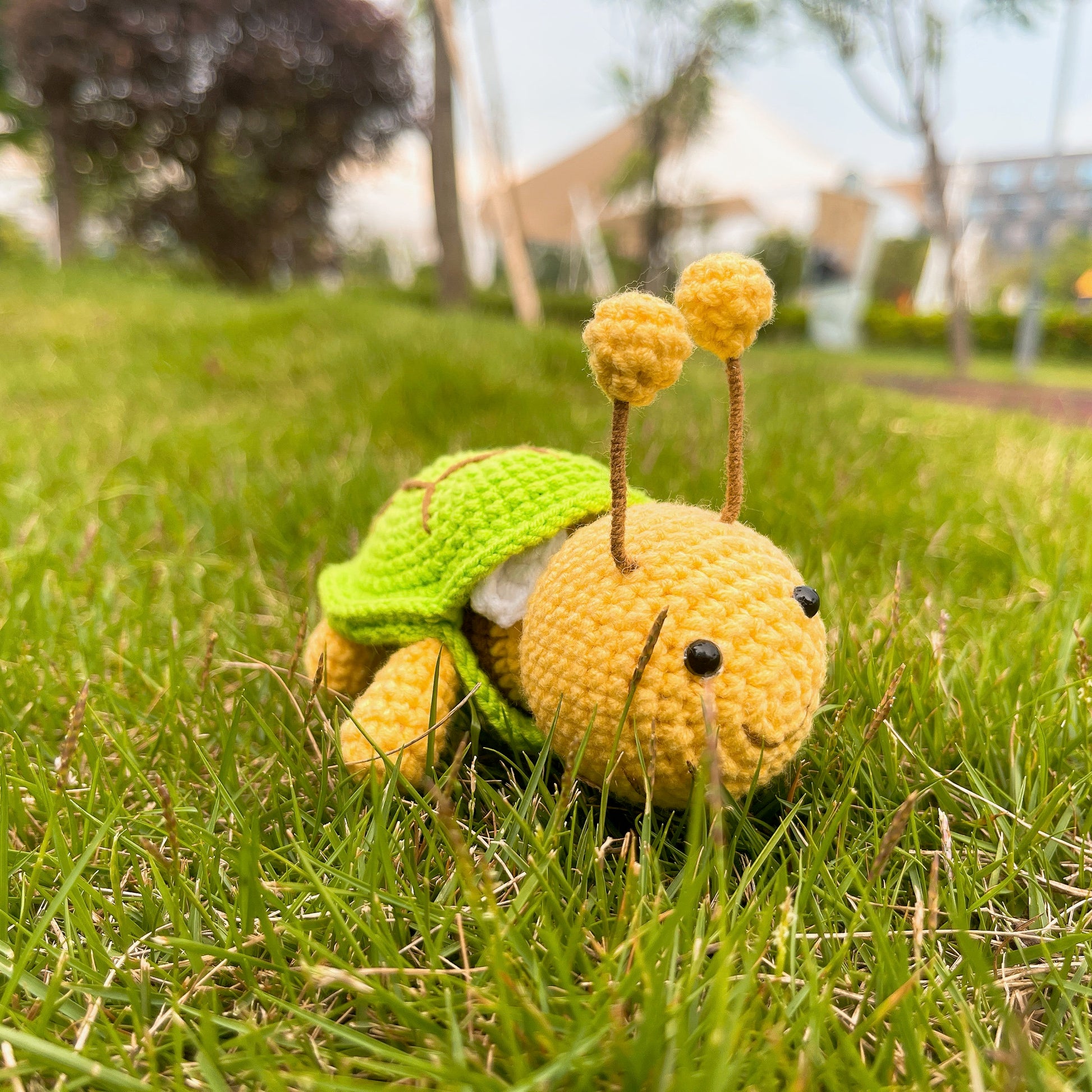 Buzzy the Turtle - Crochet Amigurumi Bee in Shell Plushie, Whimsical Gift, Collectible, Creative Toy, Handmade Toys, Inspirational Gifts