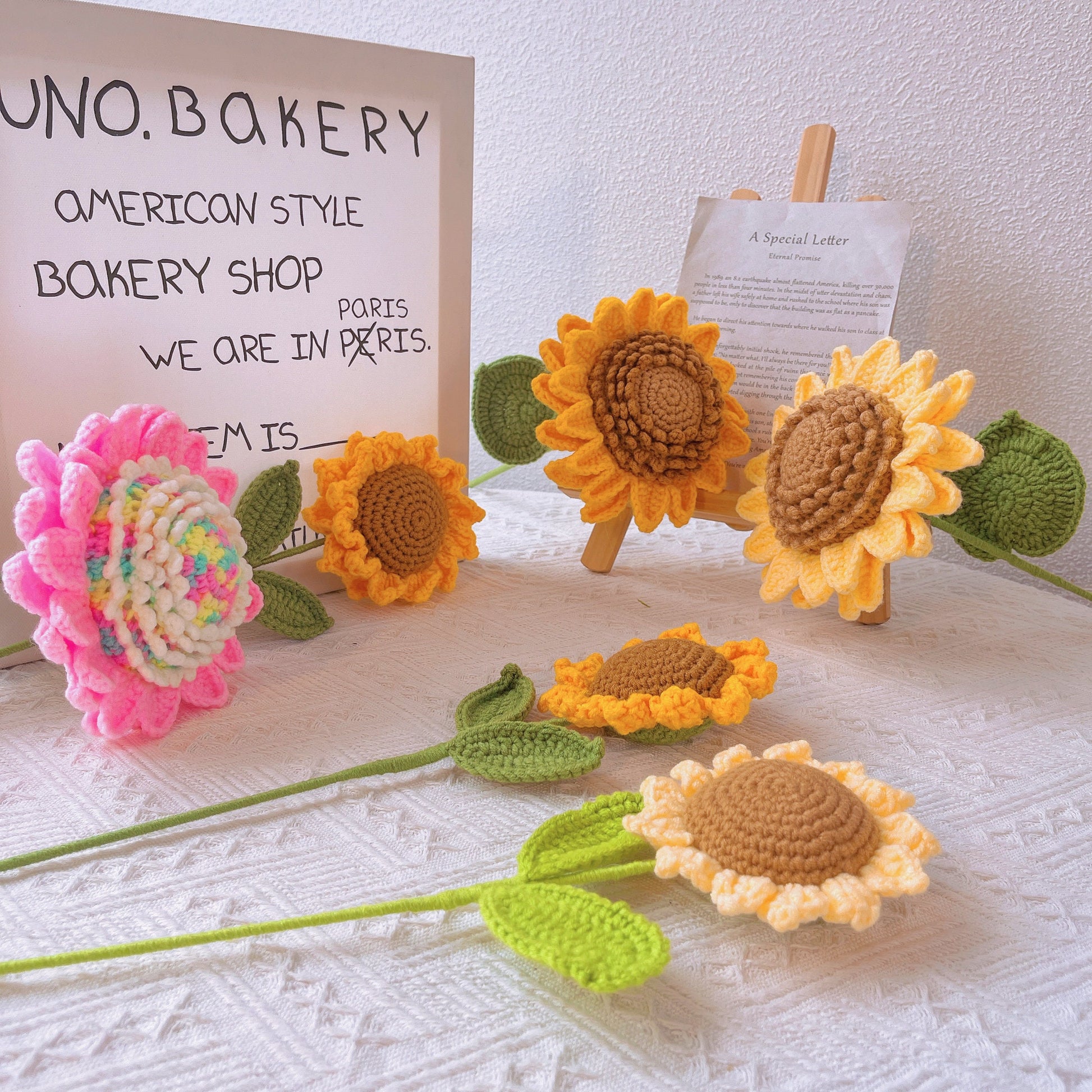 Handmade Crochet Sunflowers - Forever Perfect Yarn Craft for Home Decor & Gift Ideas. Bright, Cheerful Symbolic Flower to Brighten Your Day