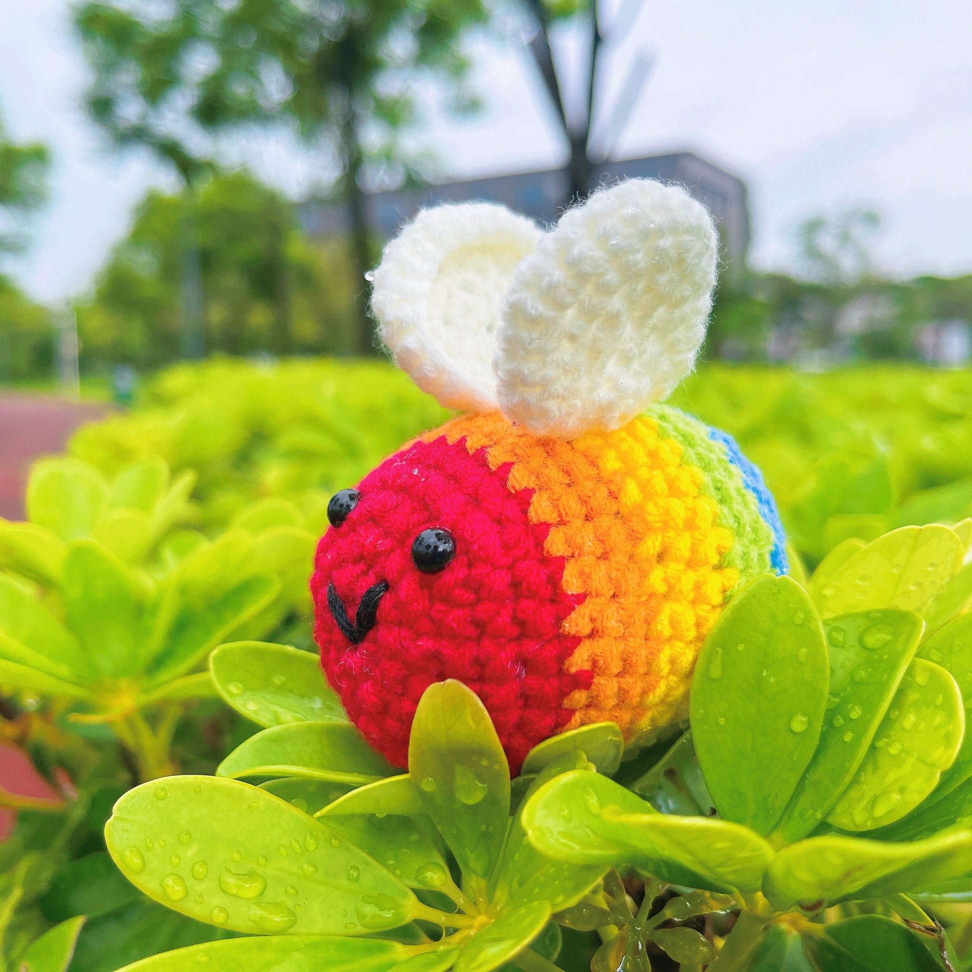 Rainbow Buzz: The Pride Crochet Bee Plushie, LGBTQ+, Equality Gift, Unique Gift for Friend, Love is love, Ally Movement, Pride Parade, Human