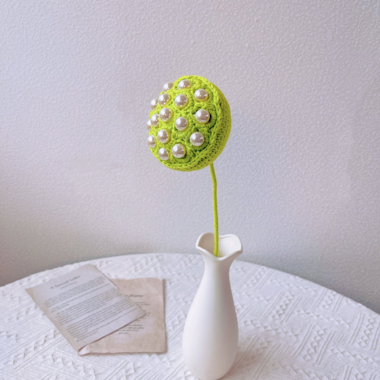 Crochet Lotus Blooms Collection - Craft and DIY Space, Cozy Home Decor, Flowers for Vase, Crochet Inspiration, Unique Centerpiece, Design