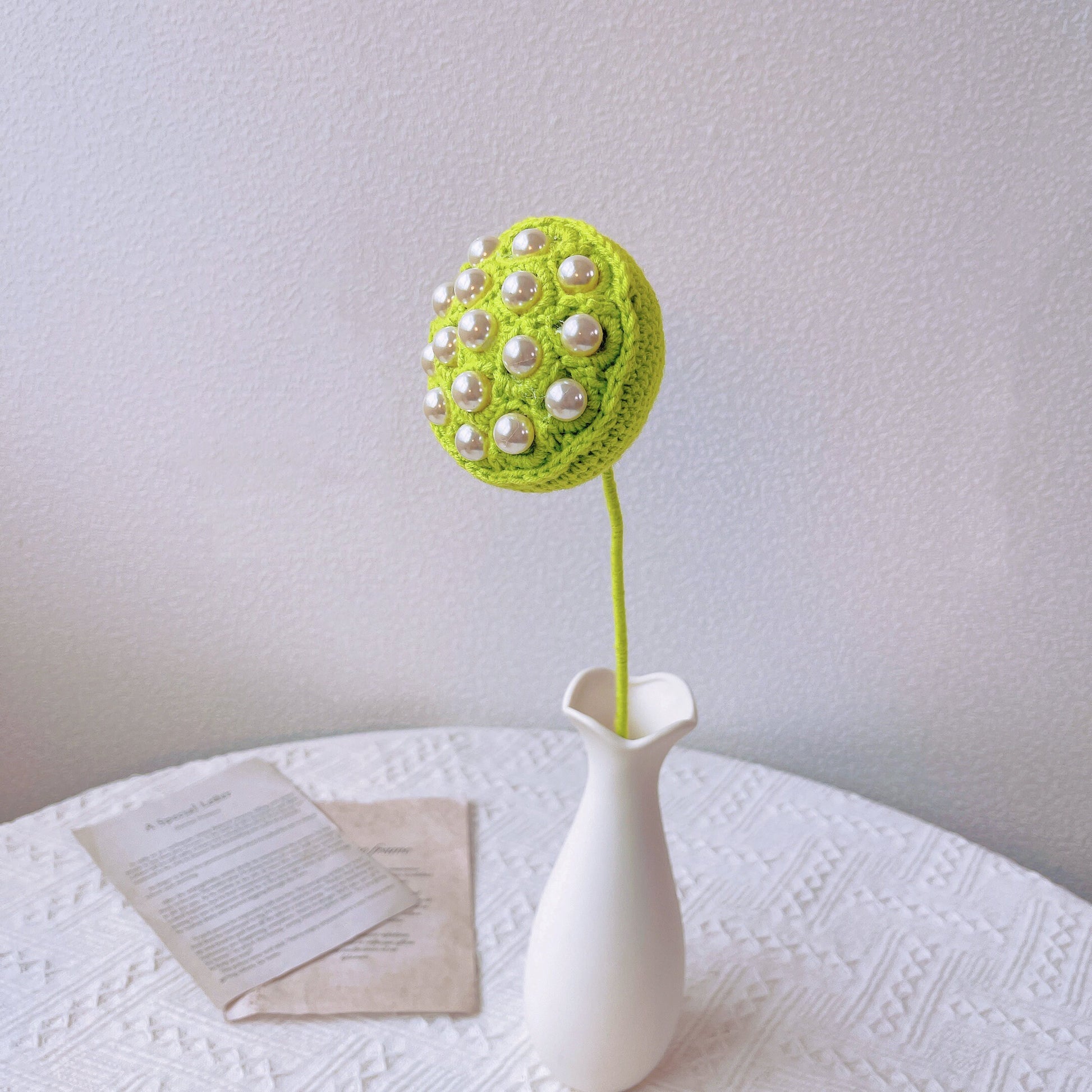 Crochet Lotus Blooms Collection - Craft and DIY Space, Cozy Home Decor, Flowers for Vase, Crochet Inspiration, Unique Centerpiece, Design